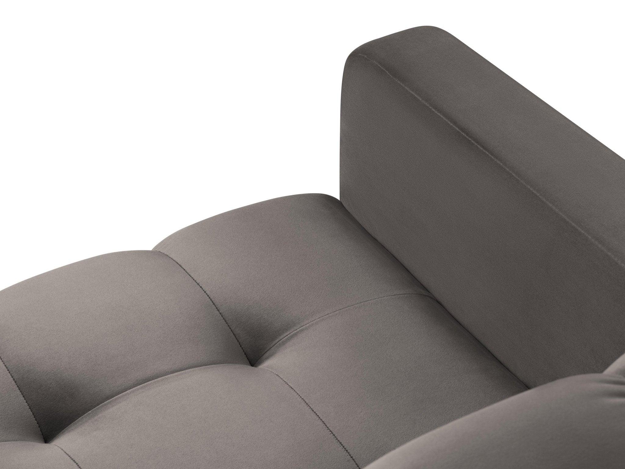 Fotel aksamitny BALI jasnoszary z czarną podstawą Cosmopolitan Design    Eye on Design