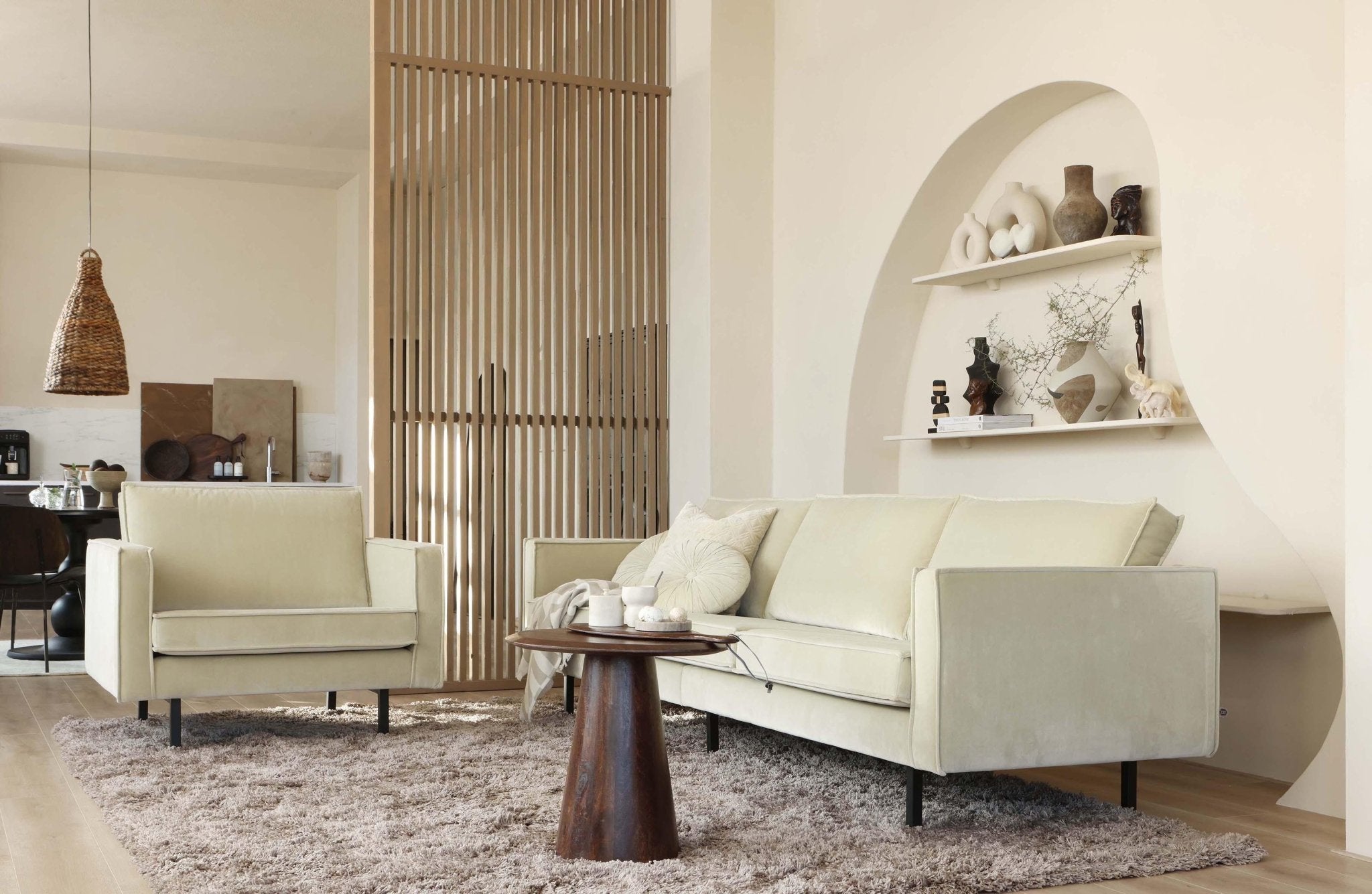 Rodeo Bouclé Beige Sessel