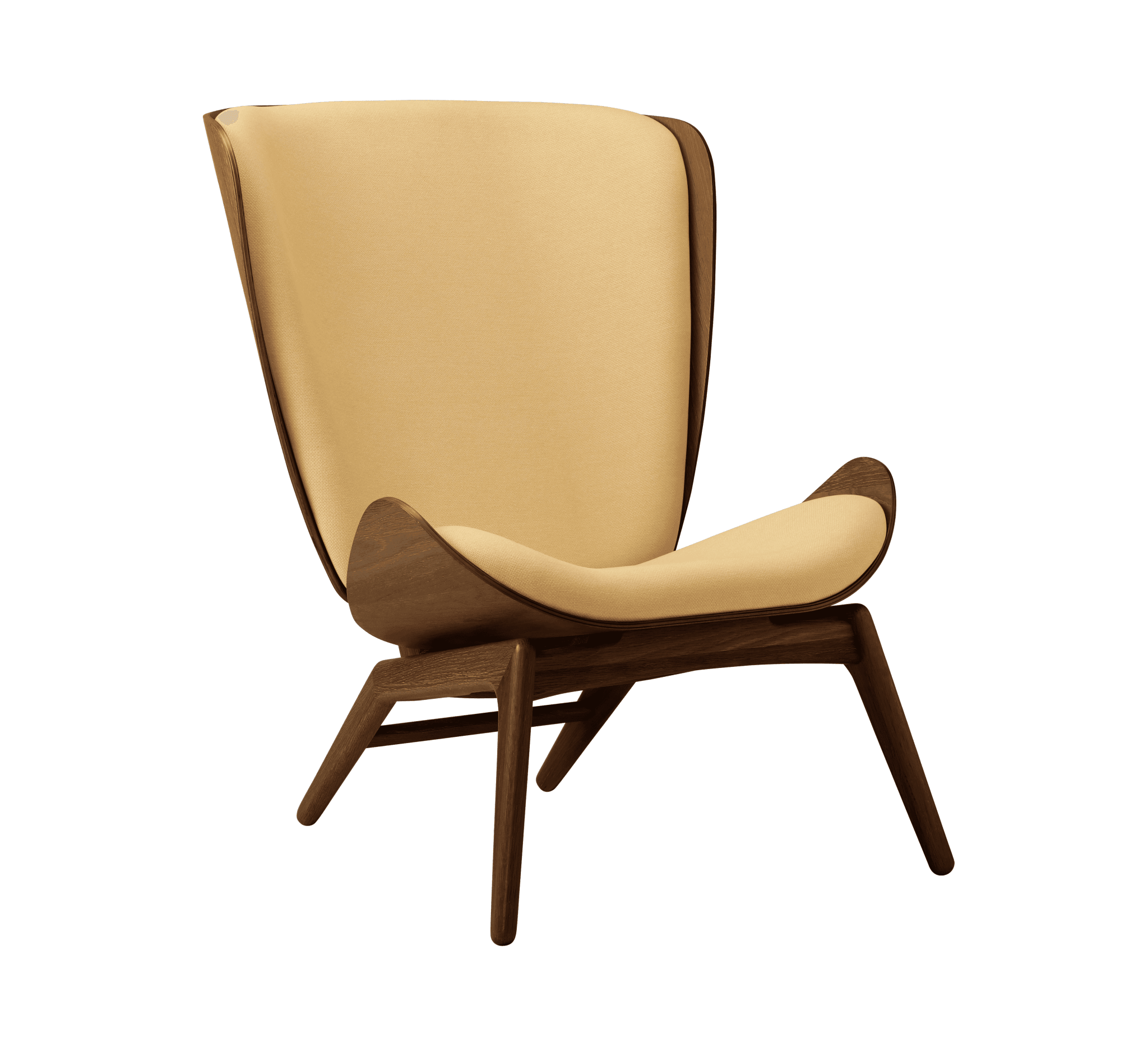 Fotel READER żółty z ciemno dębową podstawą UMAGE    Eye on Design