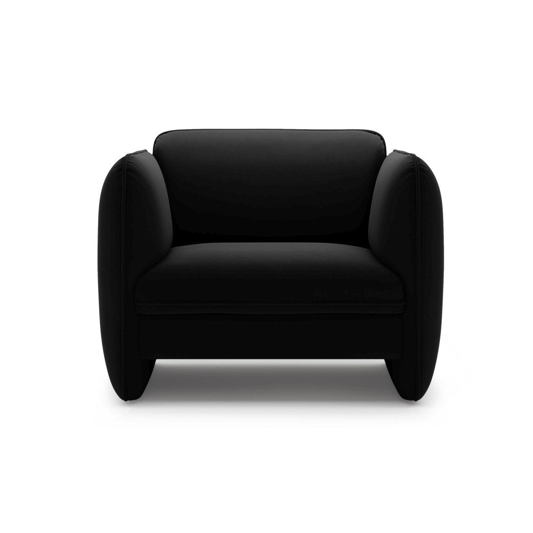 Fotel aksamitny GEORGIA czarny