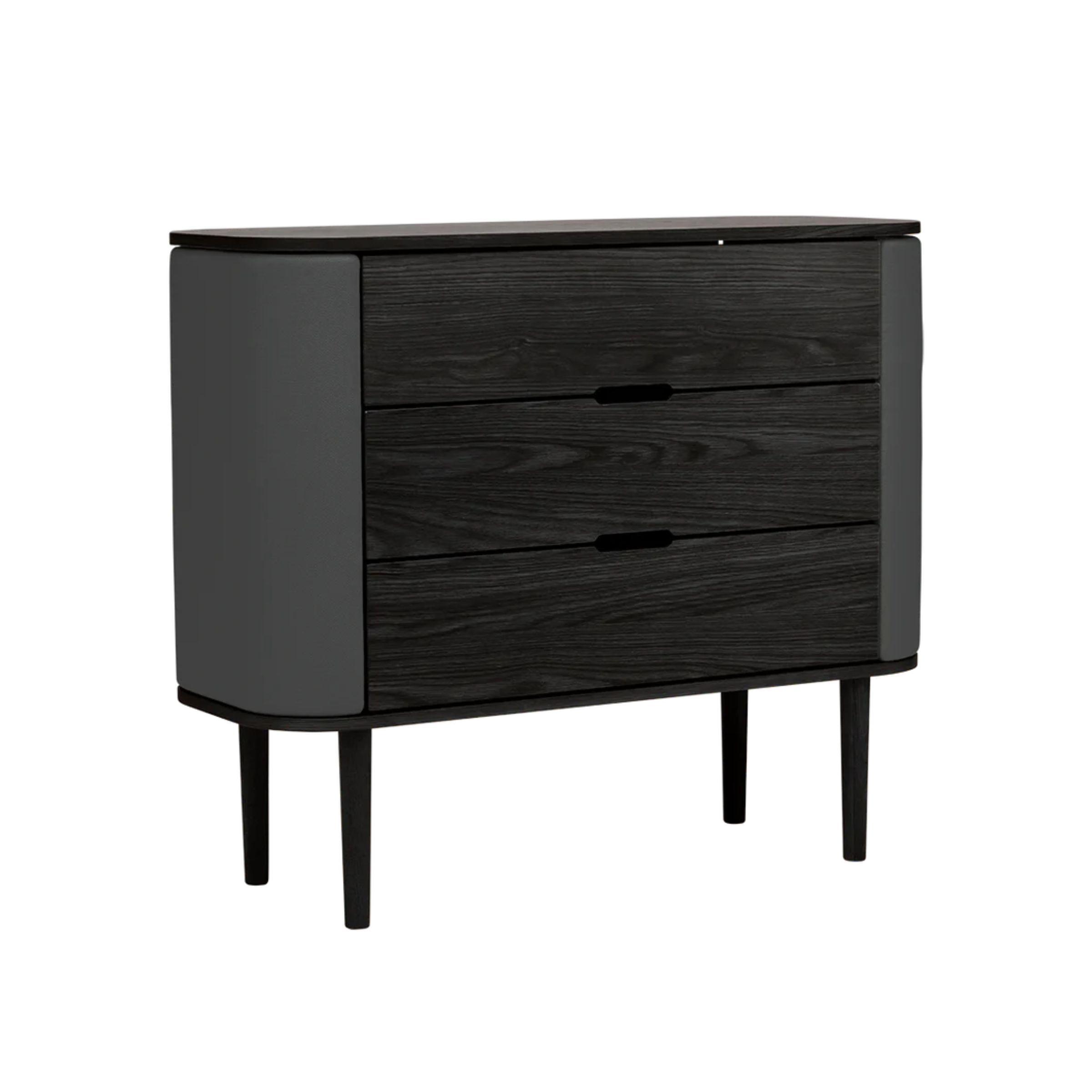 TREASURES cabinet dark gray with black base
