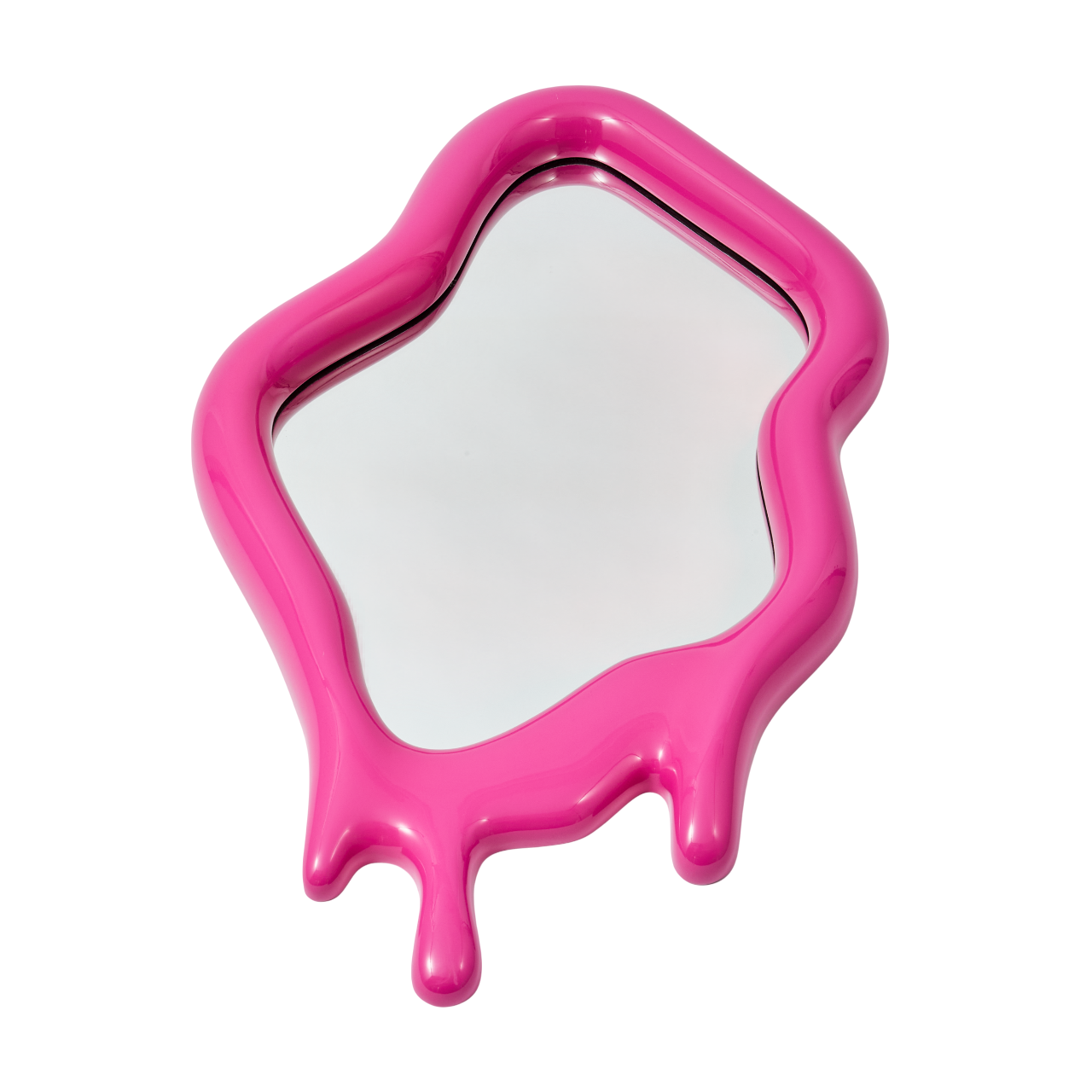 Lustro MELTING OVAL różowy