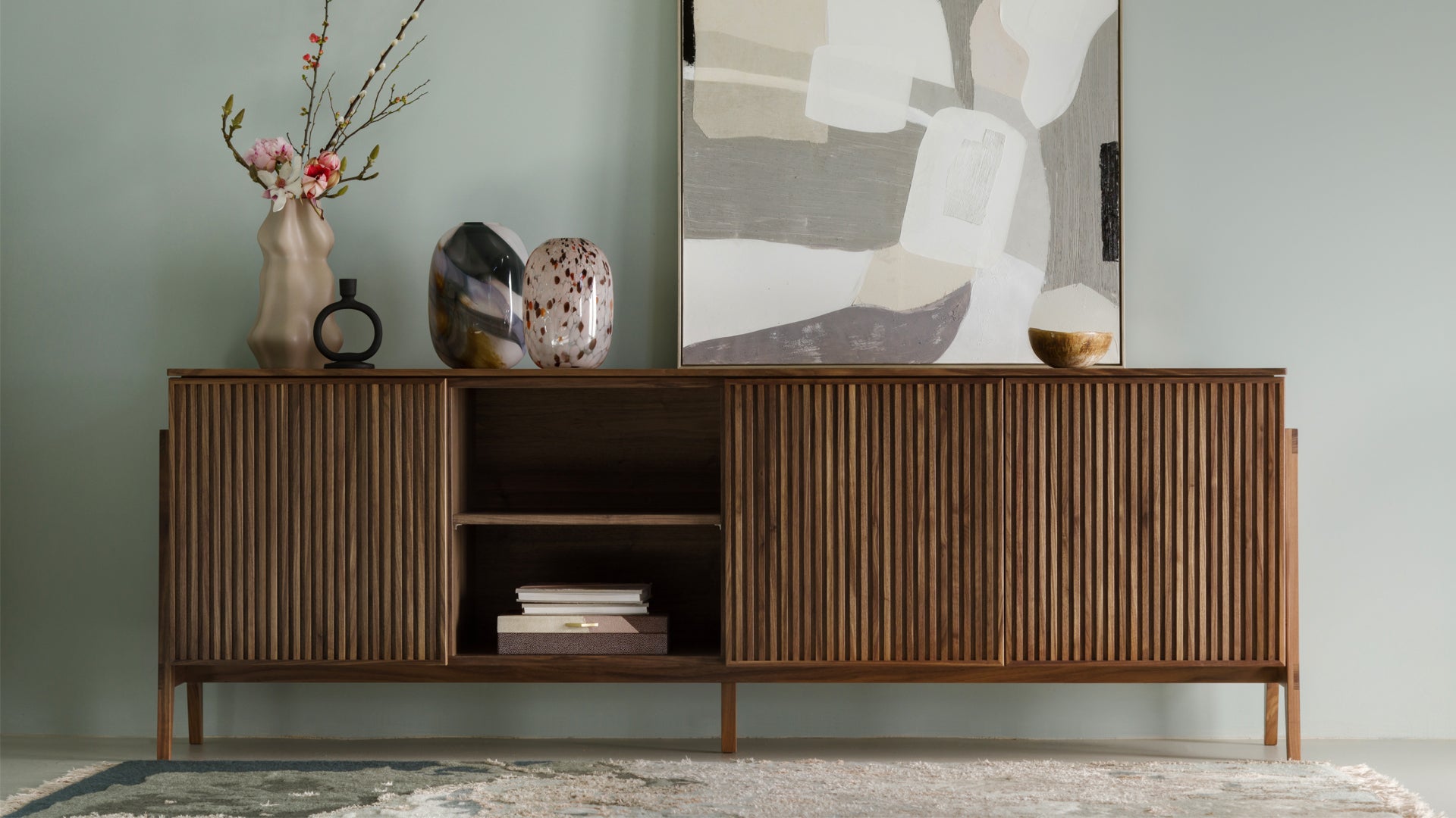PHAB TV Cabinet Black Oak