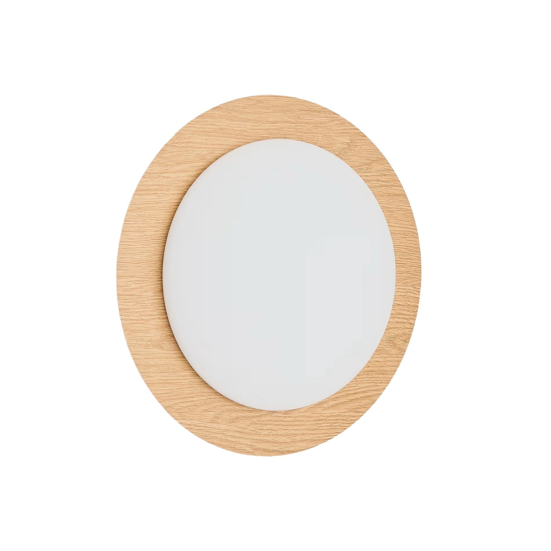 NOVAE ceiling light in light brown steel with a wood effect