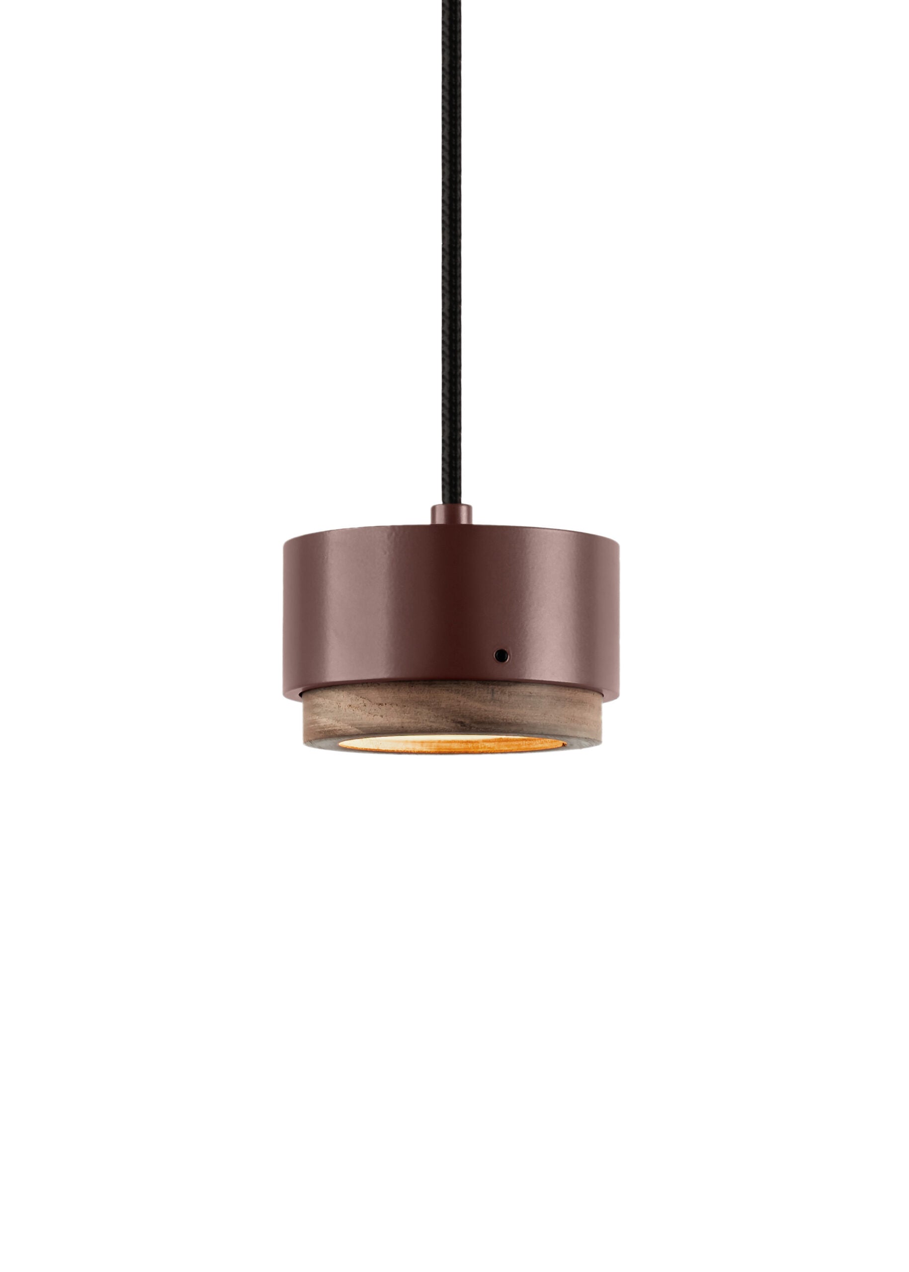 JUBI pendant lamp in aluminum with walnut wood