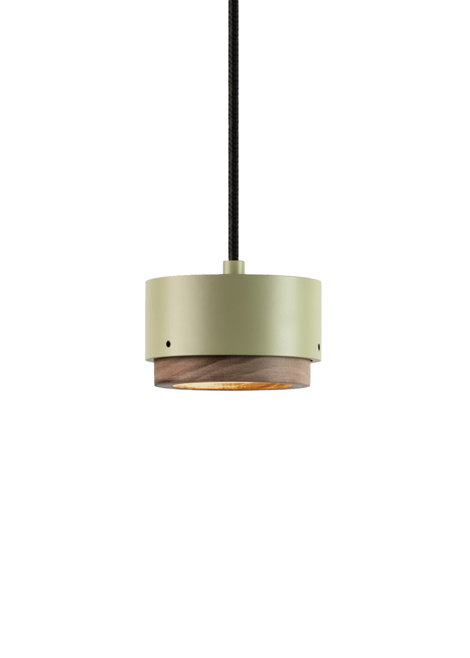 JUBI pendant lamp in aluminum with walnut wood