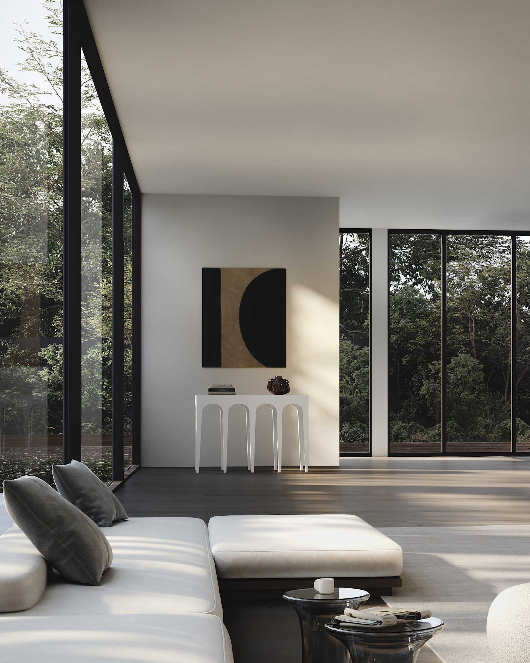 BOW Console White Concrete