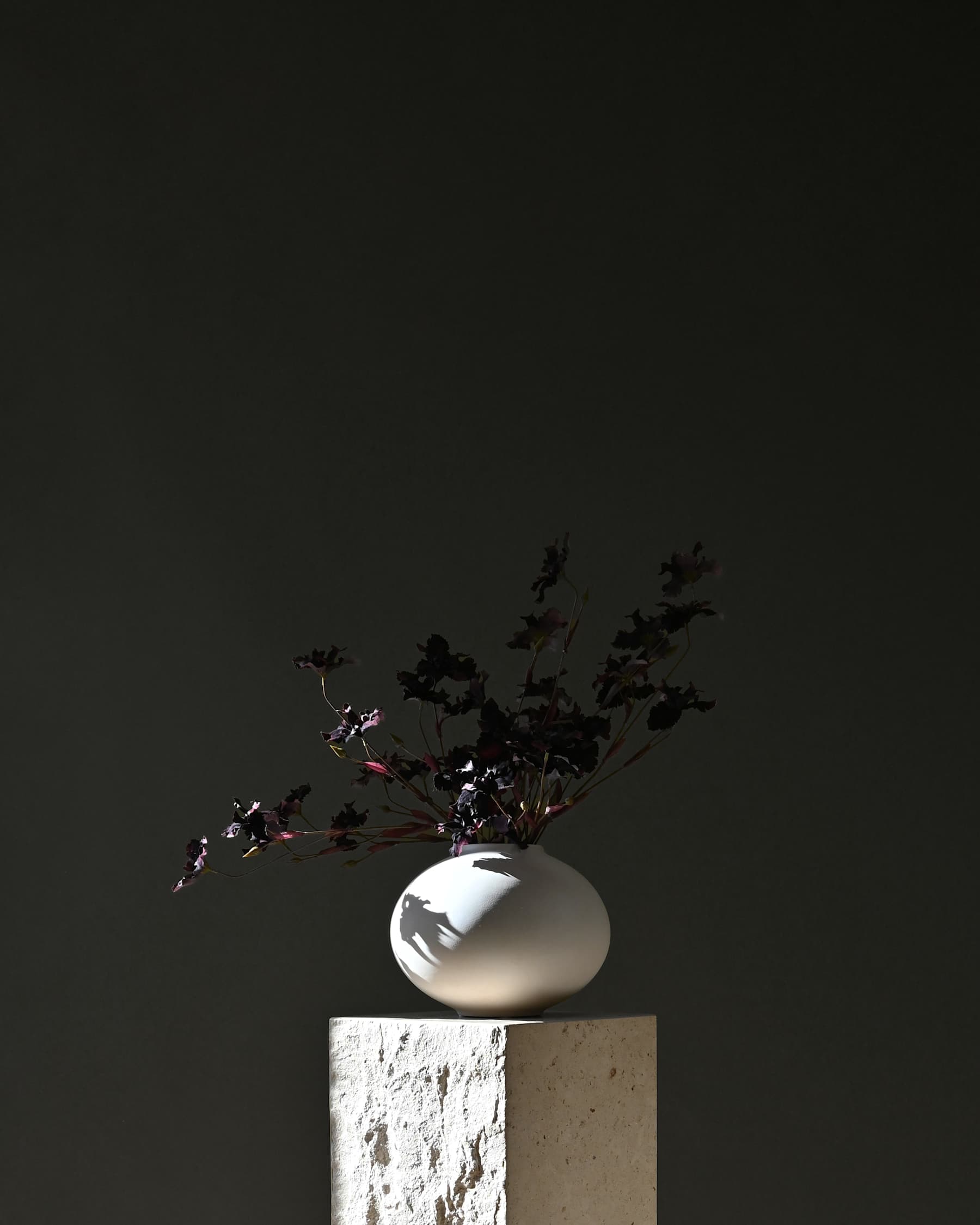 SUNAO FAT Vase weiß 