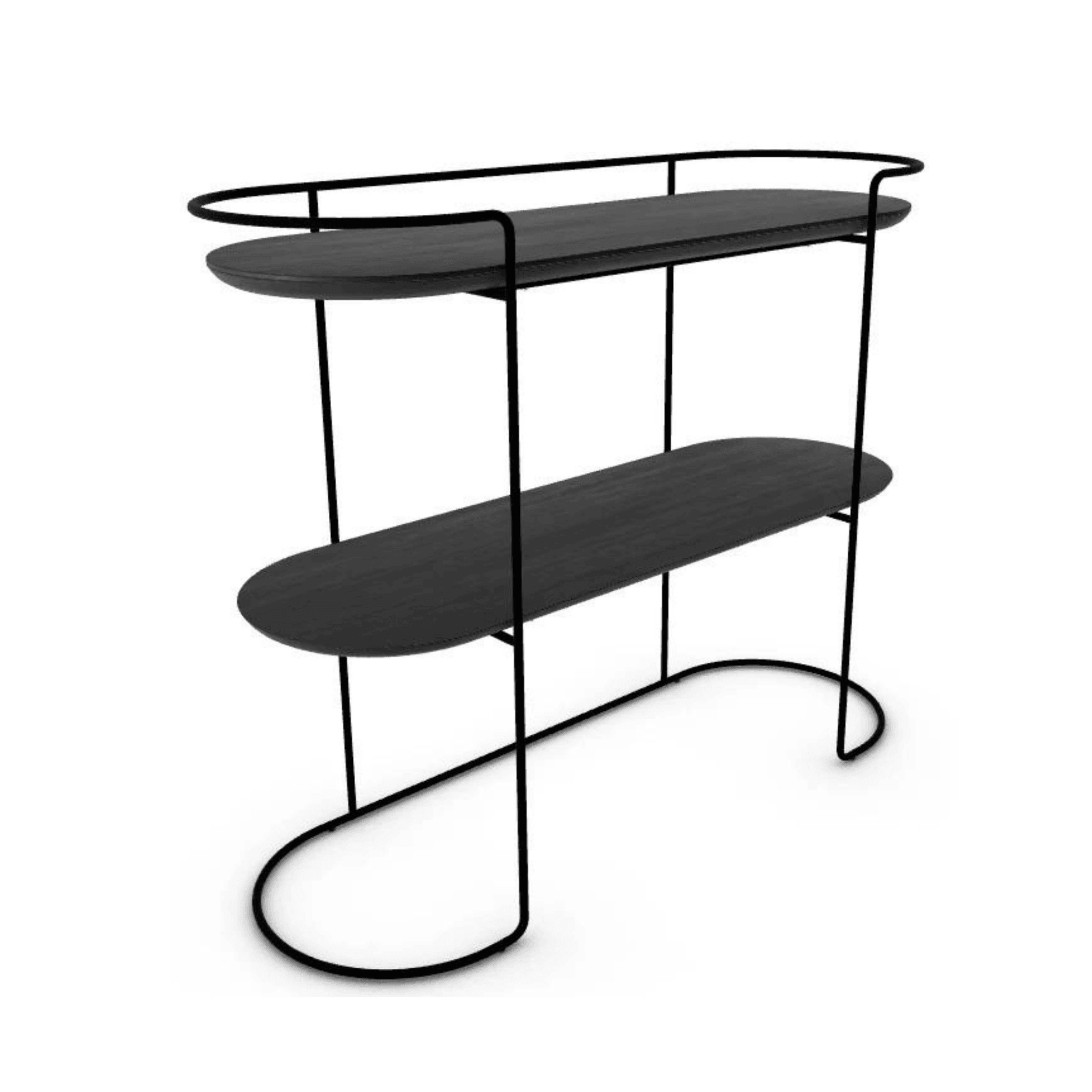 Konsola ATOLLO czarna podstawa Calligaris czarne matowe drewno   Eye on Design