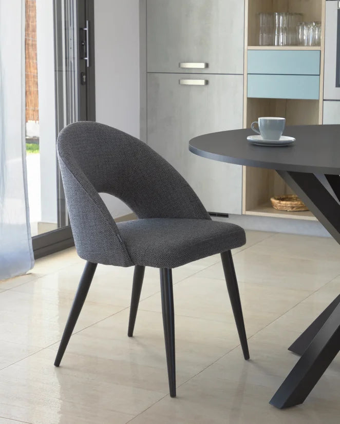 MAEL Chair Dark Gray Chenille