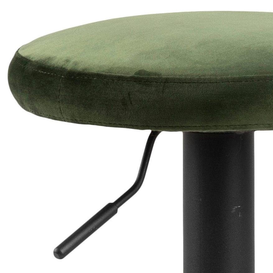 Krzesło barowe FRIDA czarny z zielonym wykończeniem Home Essentials    Eye on Design