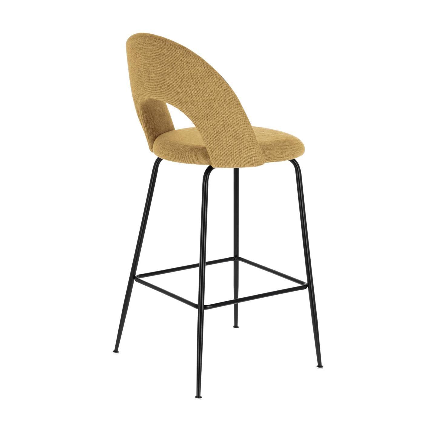 Krzesło barowe MAHALIA musztardowy La Forma    Eye on Design