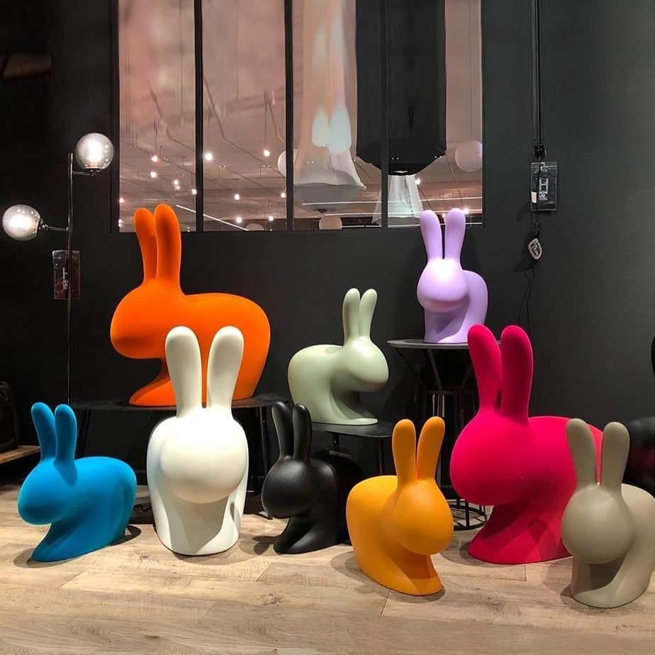 Krzesło RABBIT różowy Qeeboo    Eye on Design