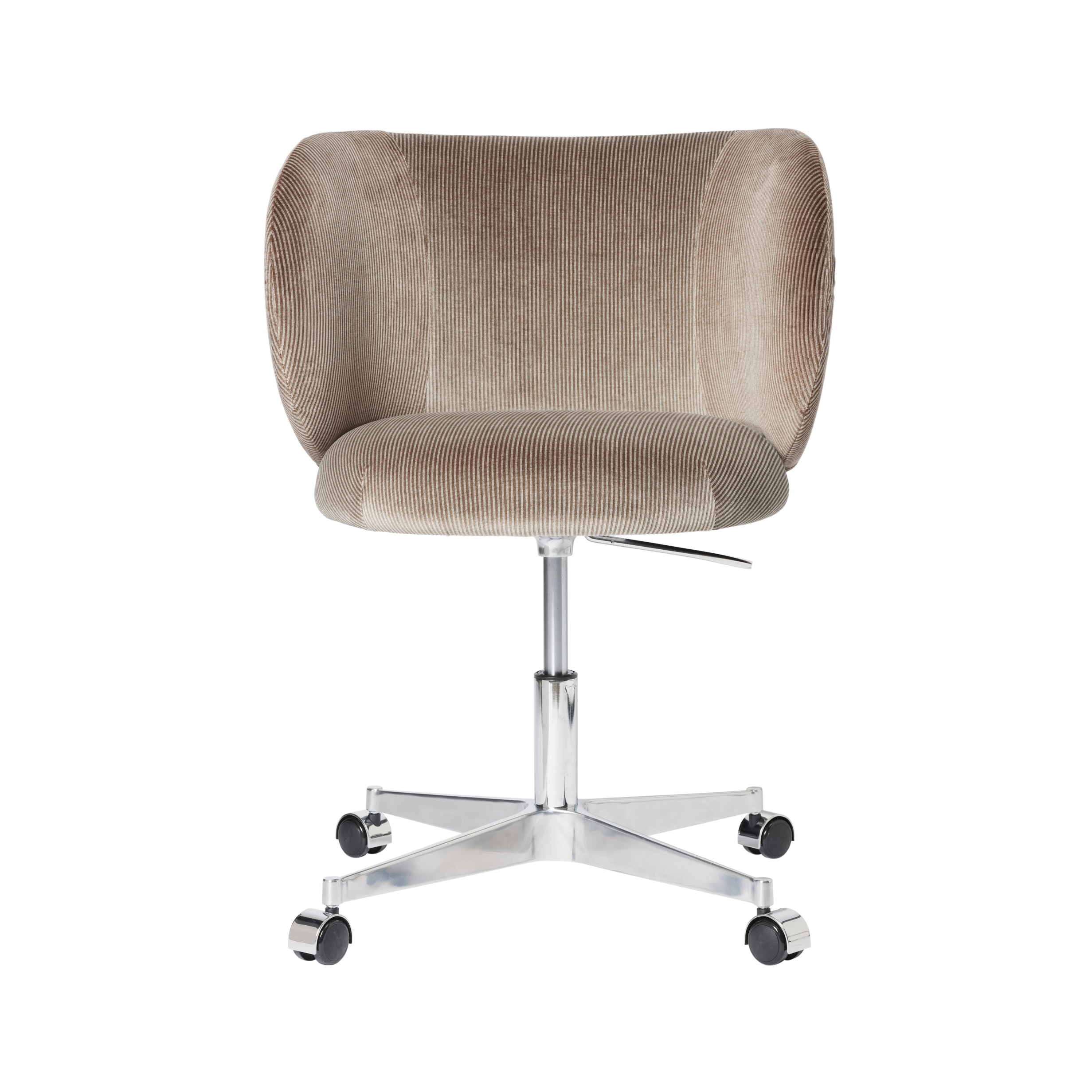 Office chair with armrests RICO Devoré Velvet flint gray