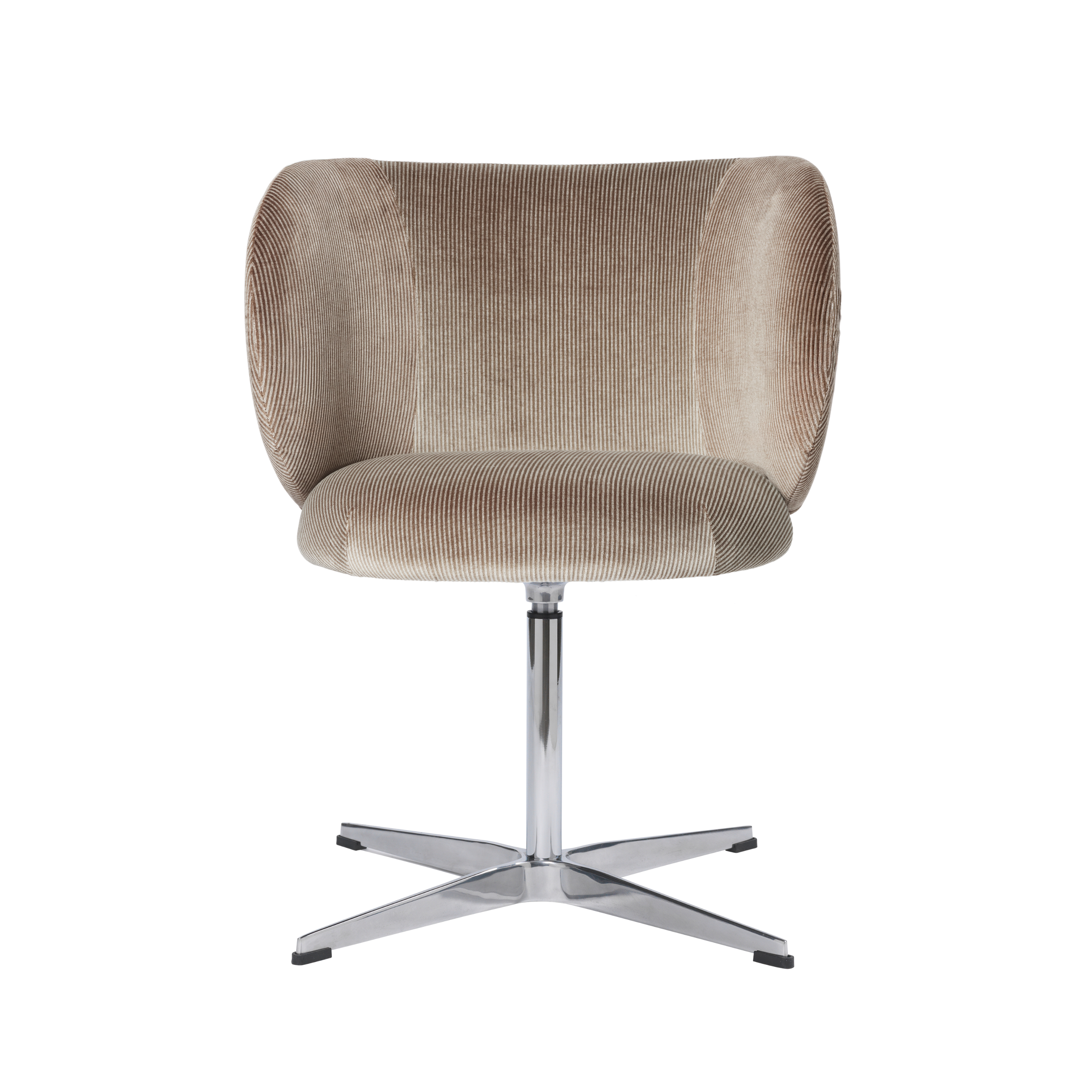 RICO Devoré Velvet swivel chair with armrests in flint gray