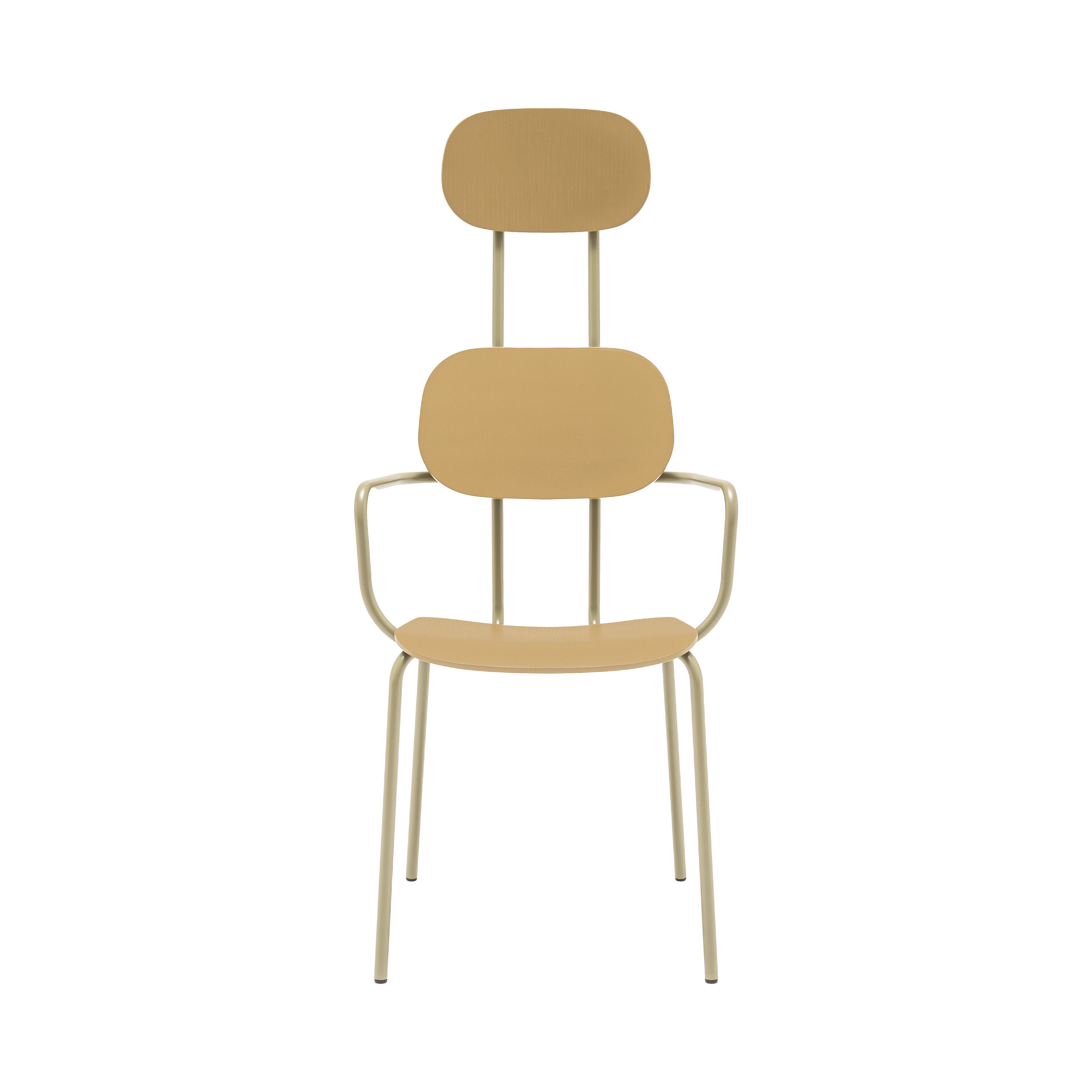 Krzesło z zagłówkiem NEW SCHOOL podstawa czworonożna ciemny zielony [Milena] MDD    Eye on Design
