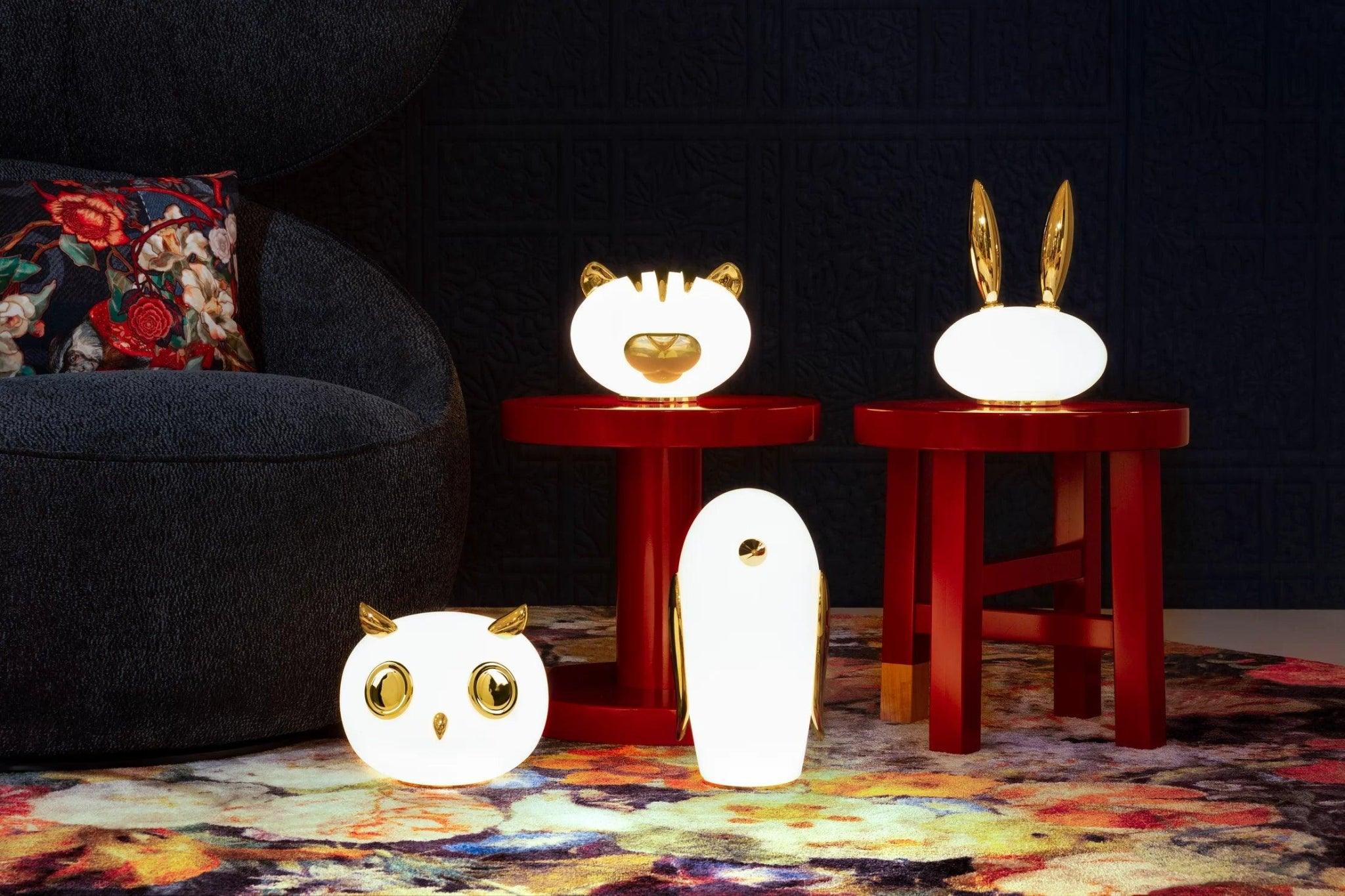 Decorative lamp PET LIGHT UHUH - OWL gold Moooi Eye on Design