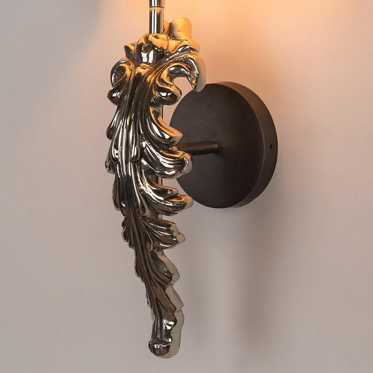 Lampa ścienna BEAU SITE srebrny z białym kloszem Eichholtz    Eye on Design