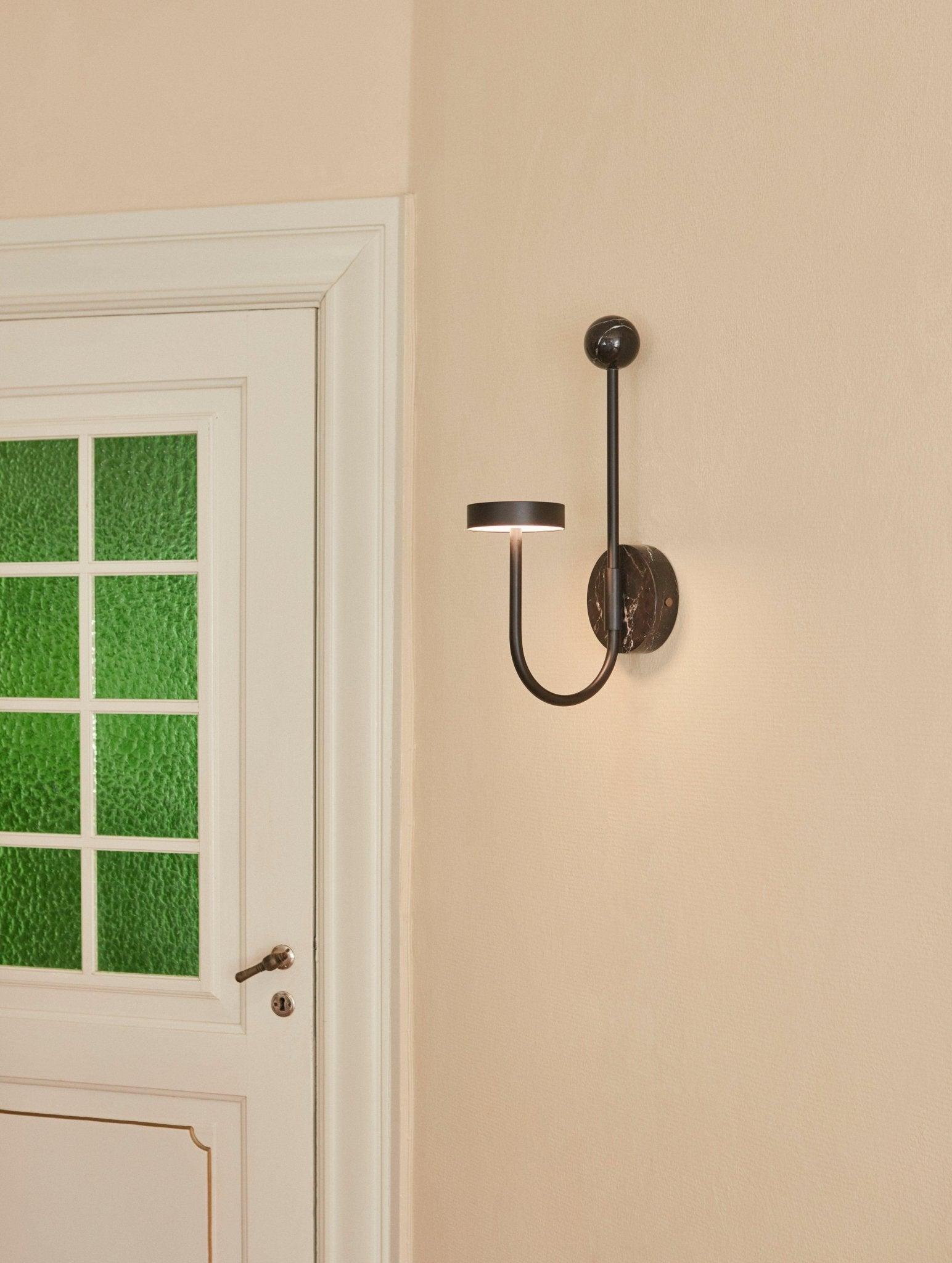 Lampa ścienna GRASIL czarny marmur AYTM    Eye on Design