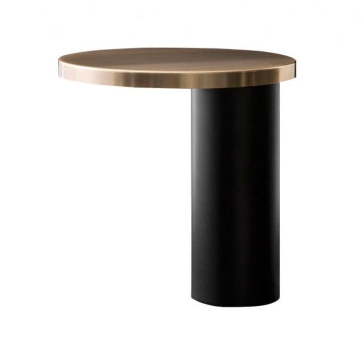 Lampa stołowa CYLINDA czarny ze złotym kloszem Oluce    Eye on Design