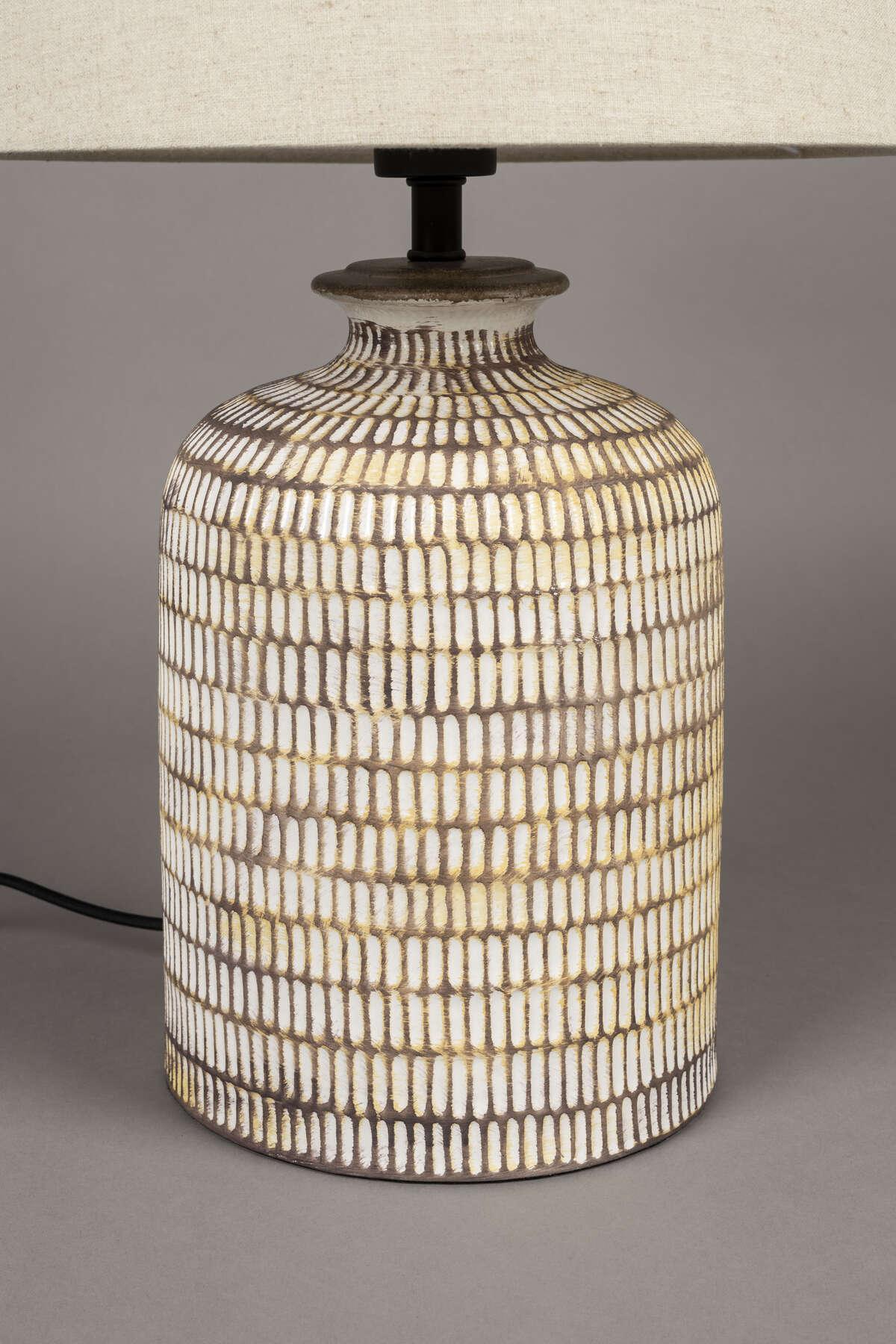 Lampa stołowa RUSSEL z kloszem lnianym Dutchbone    Eye on Design