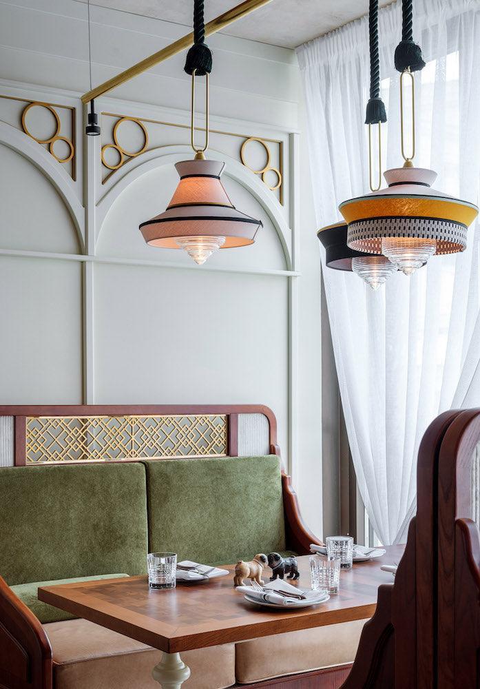 Lampa wisząca CALYPSO ANTIGUA czarno-biały Contardi    Eye on Design