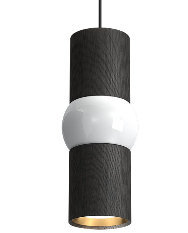 LIGHTBONE pendant lamp black oak