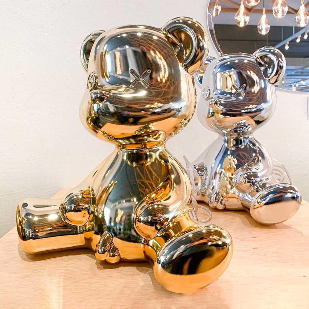 Lampka TEDDY BOY srebrny Qeeboo    Eye on Design