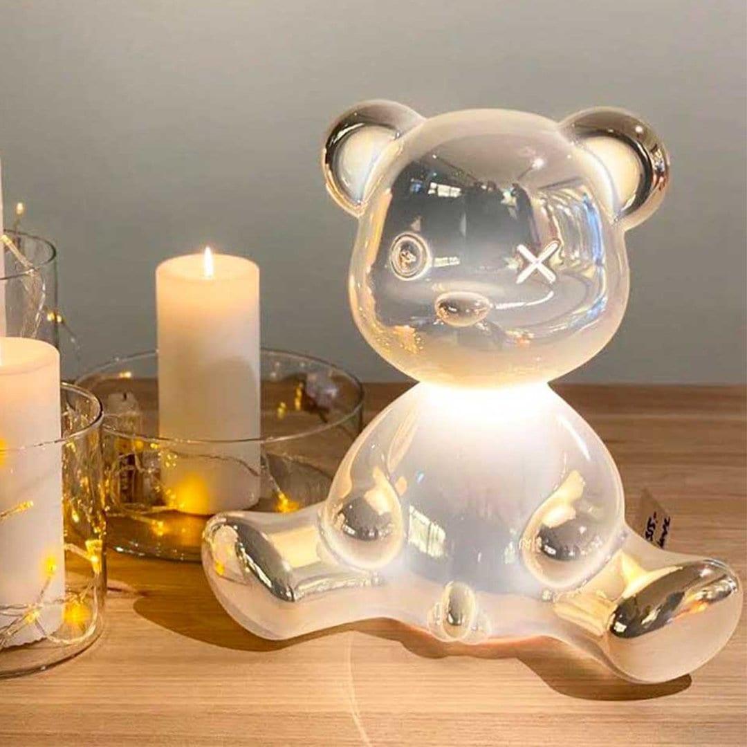 Lampka TEDDY BOY srebrny Qeeboo    Eye on Design