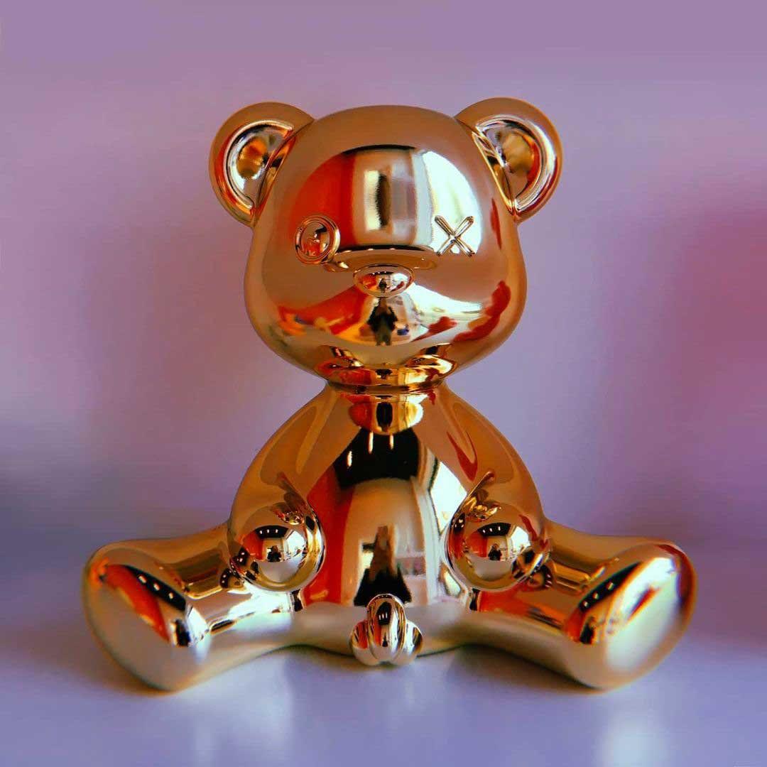 Lampka TEDDY BOY złoty Qeeboo    Eye on Design