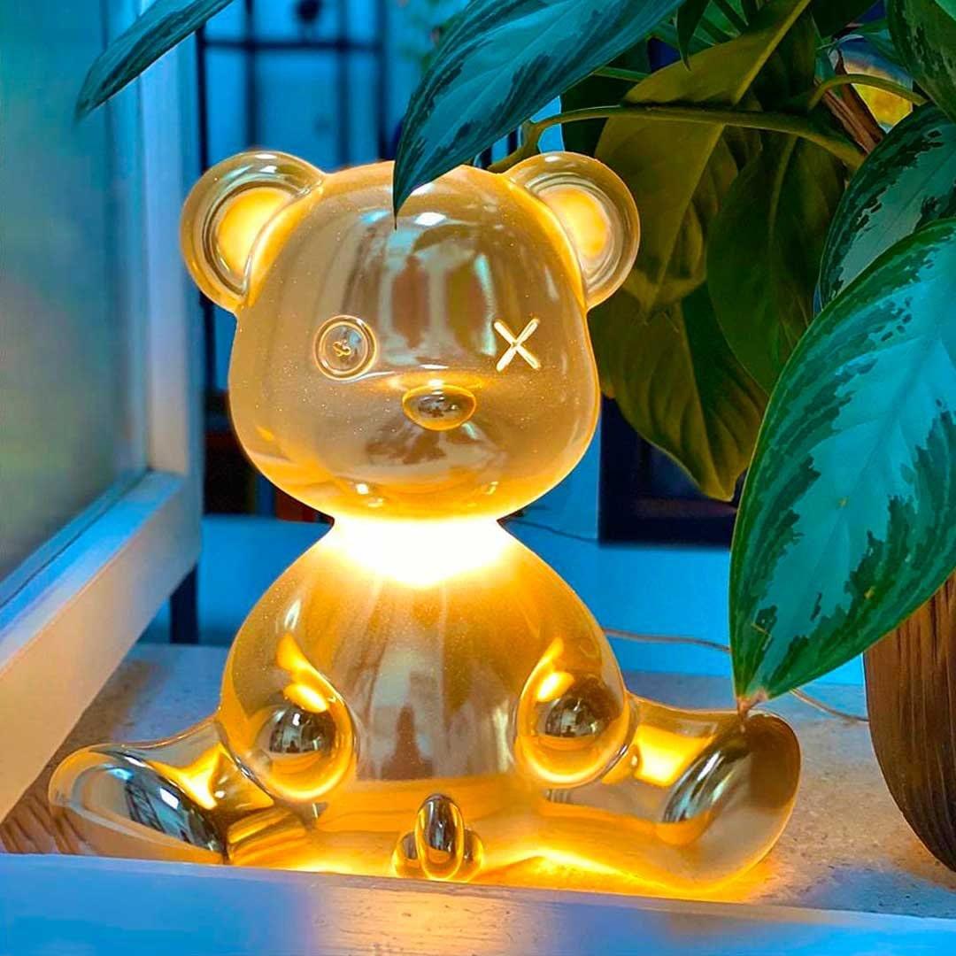 Lampka TEDDY BOY złoty Qeeboo    Eye on Design