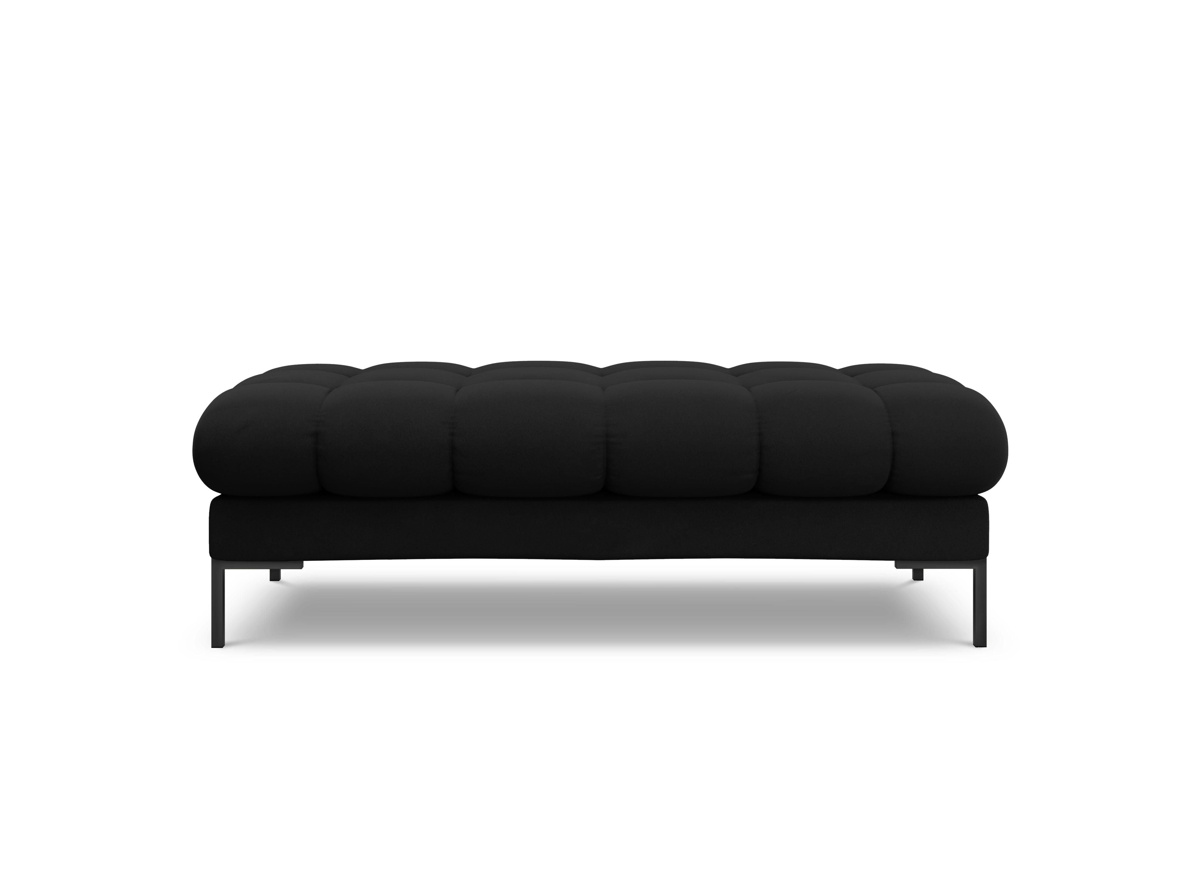 Ławka aksamitna BALI czarny z czarną podstawą Cosmopolitan Design    Eye on Design