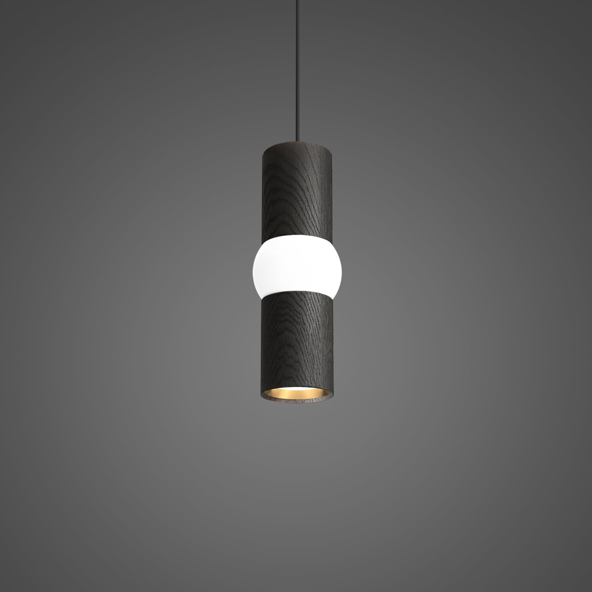 LIGHTBONE pendant lamp black oak