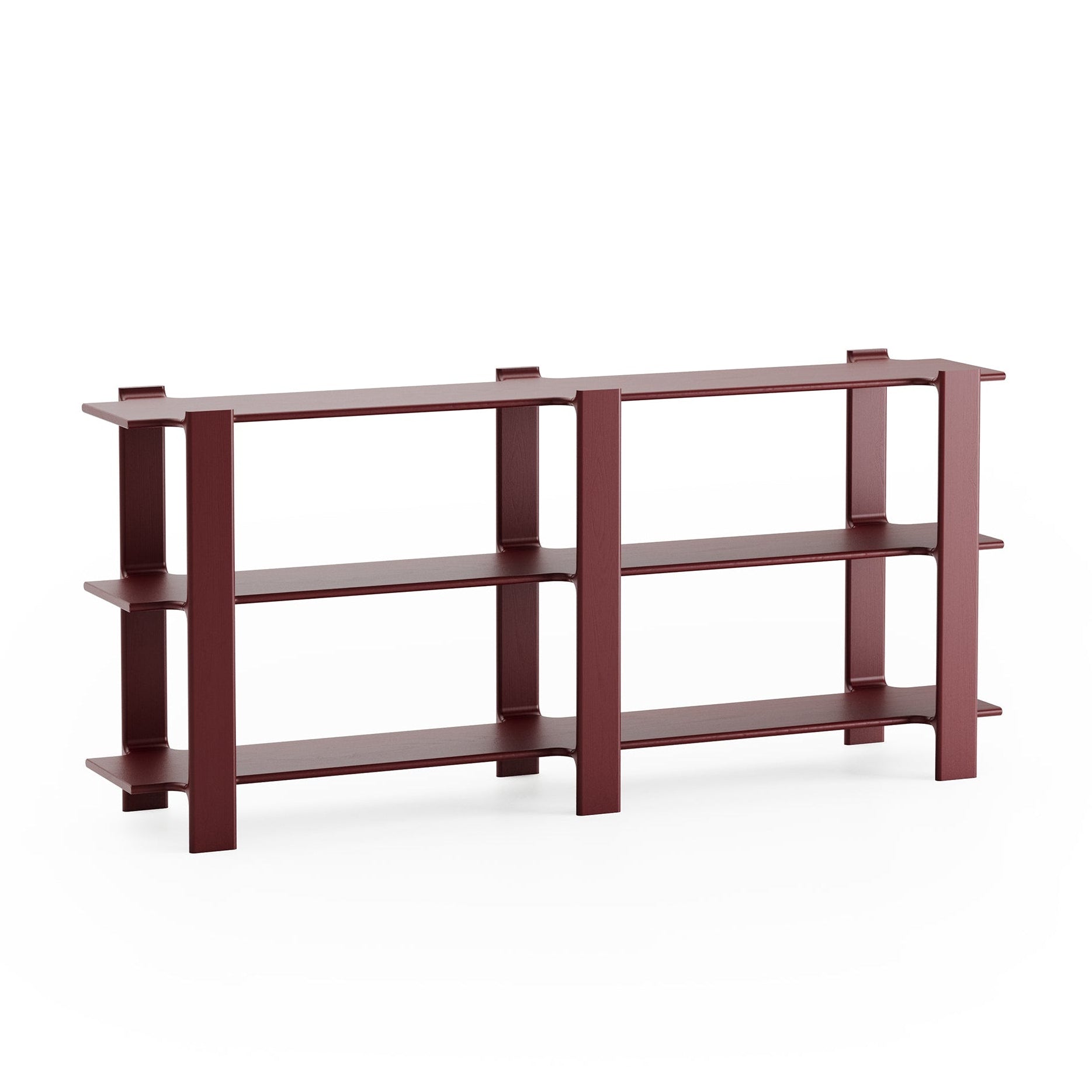 LIGO DUO Shelf burgundy oak wood