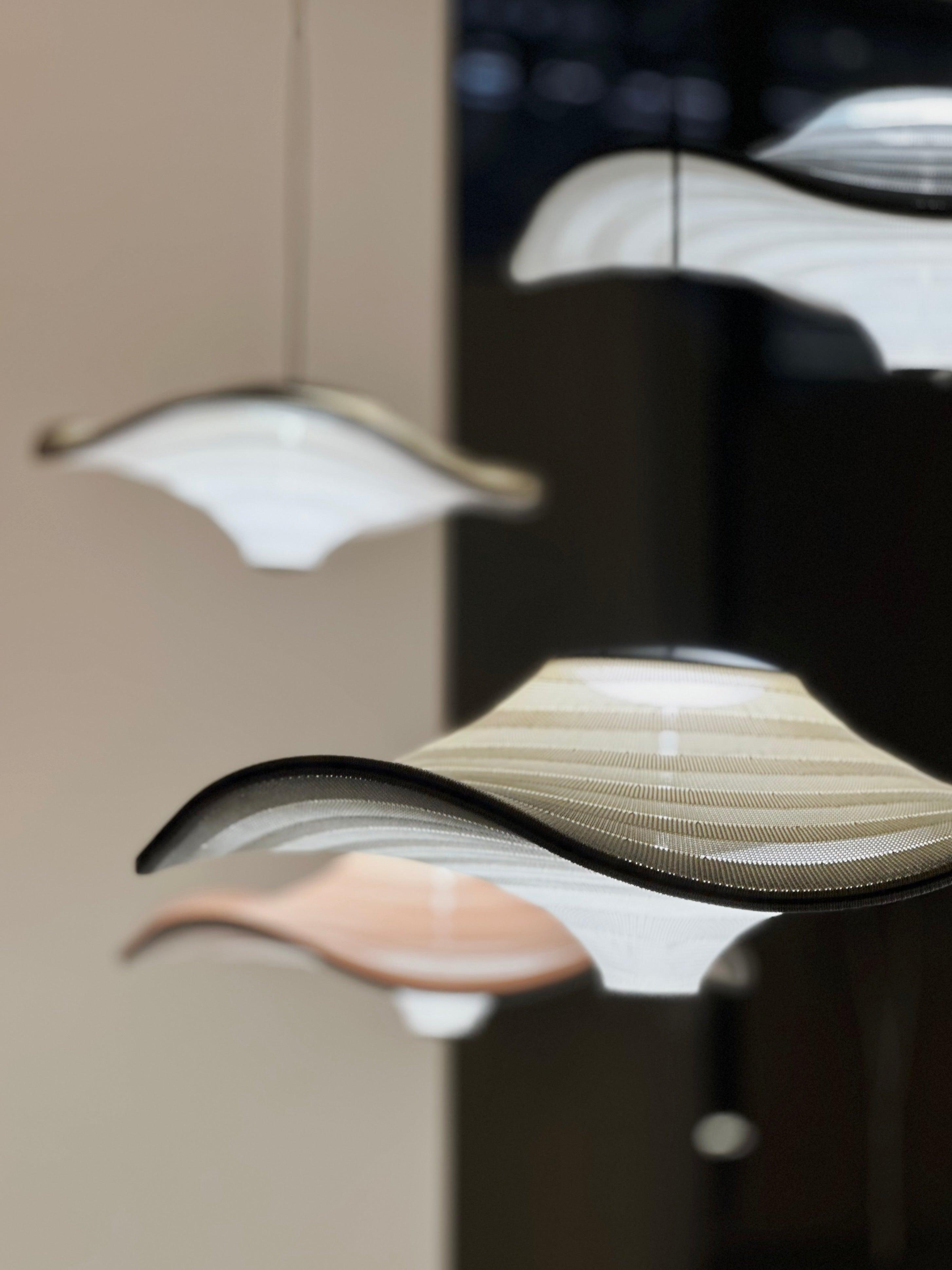 Flying blue hanging lamp