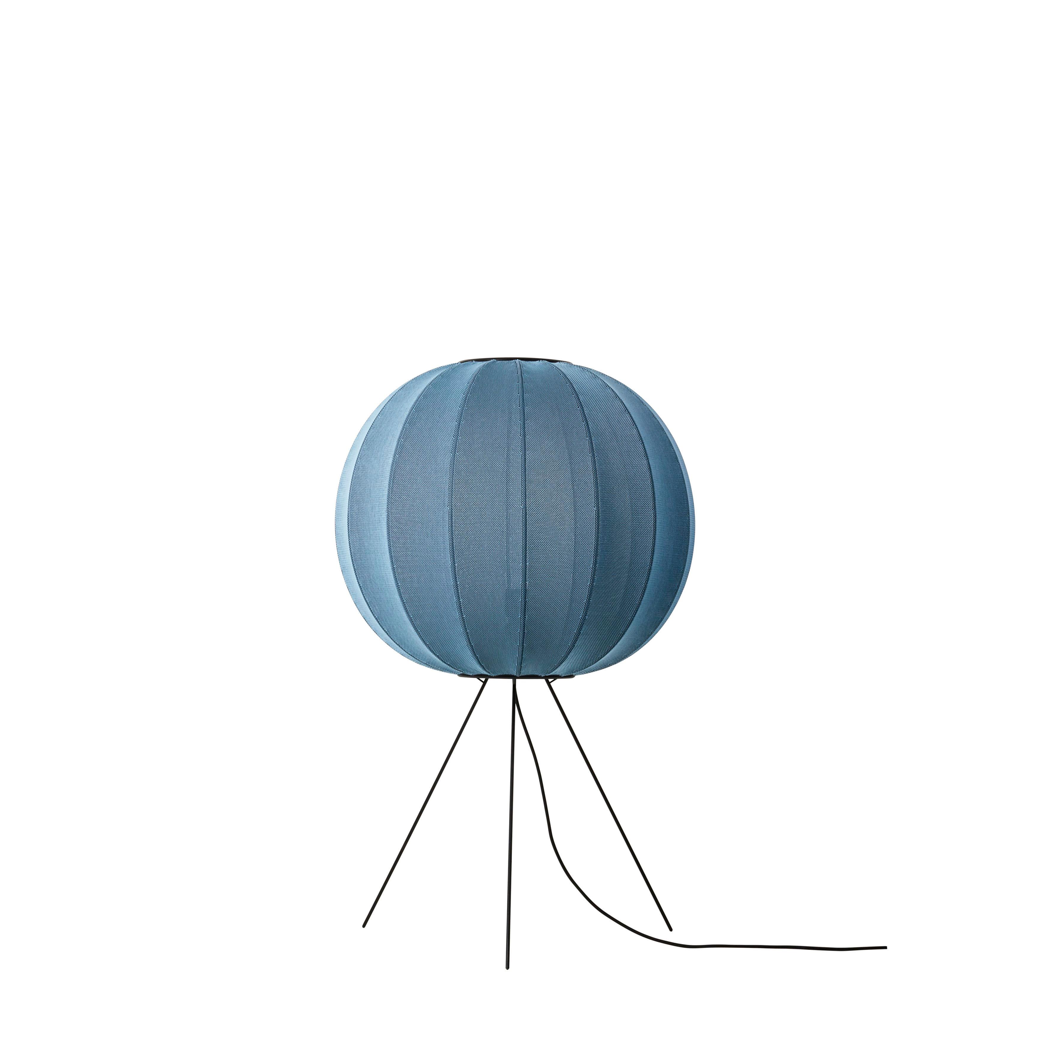 Stehlampe Dreibein niedrig KNIT-WIT blau