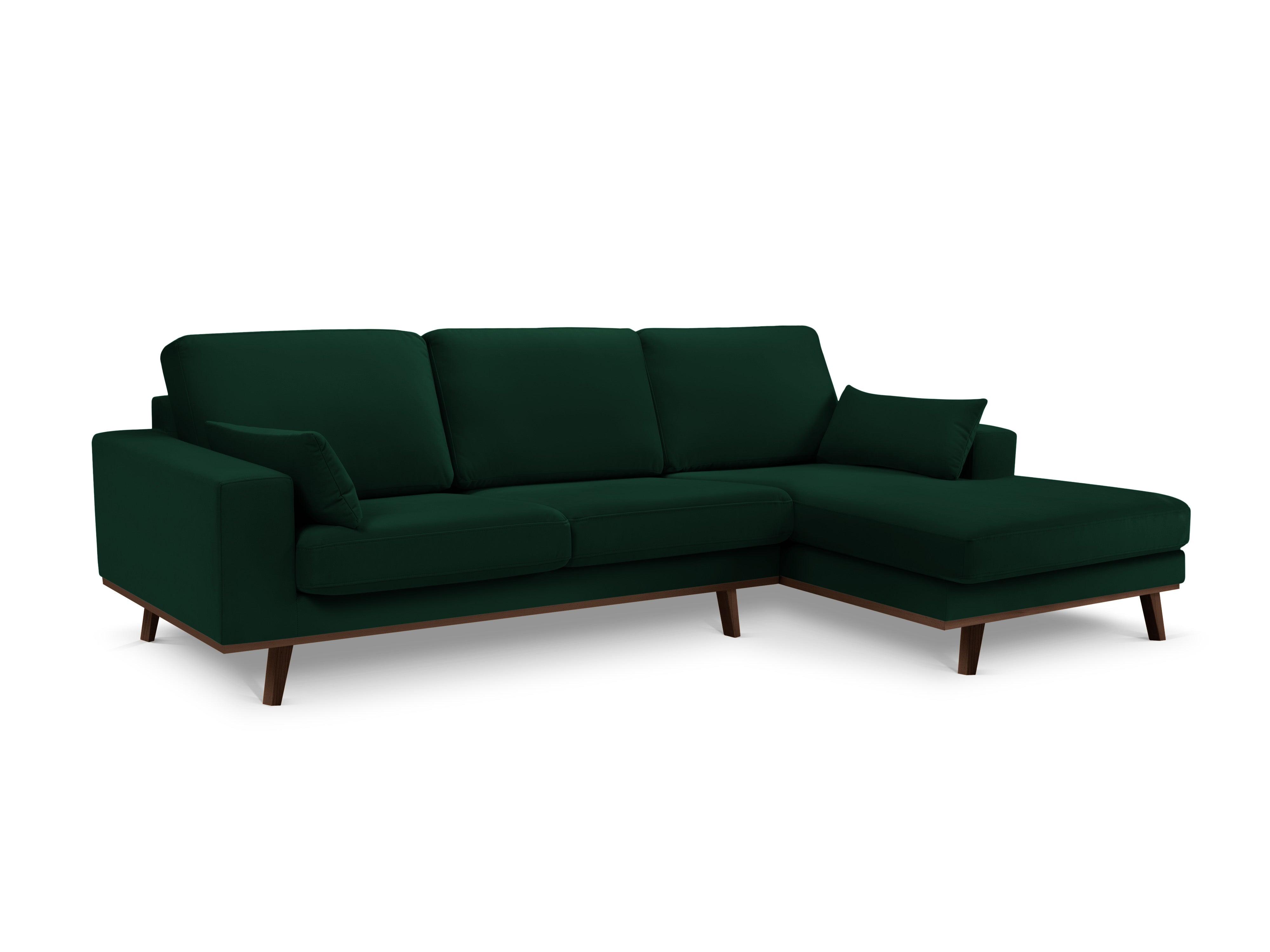 Narożnik aksamitny prawostronny HEBE butelkowa zieleń Mazzini Sofas    Eye on Design