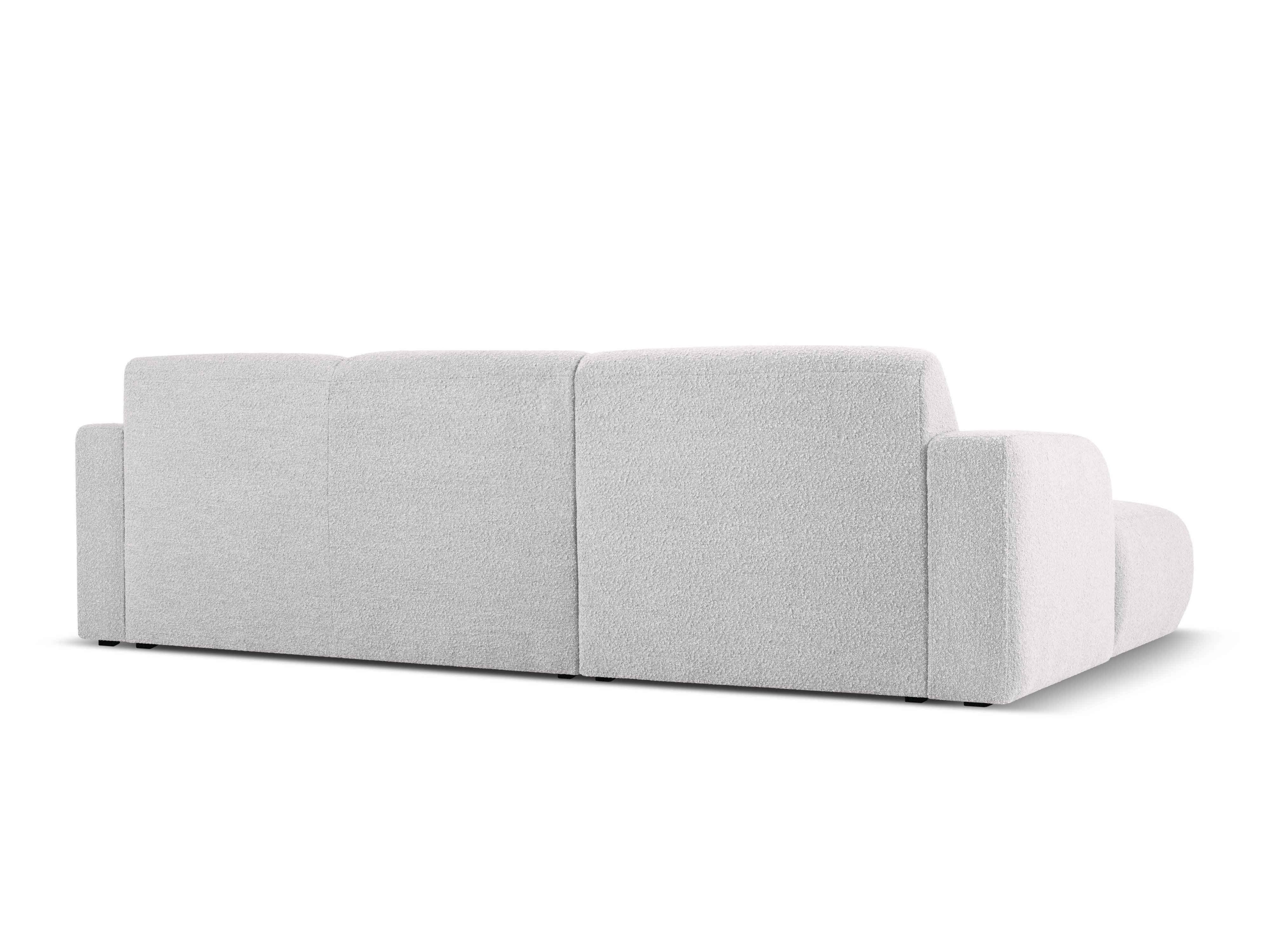 Narożnik lewostronny w tkaninie boucle 4-osobowy LOLA jasnoszary Windsor & Co    Eye on Design