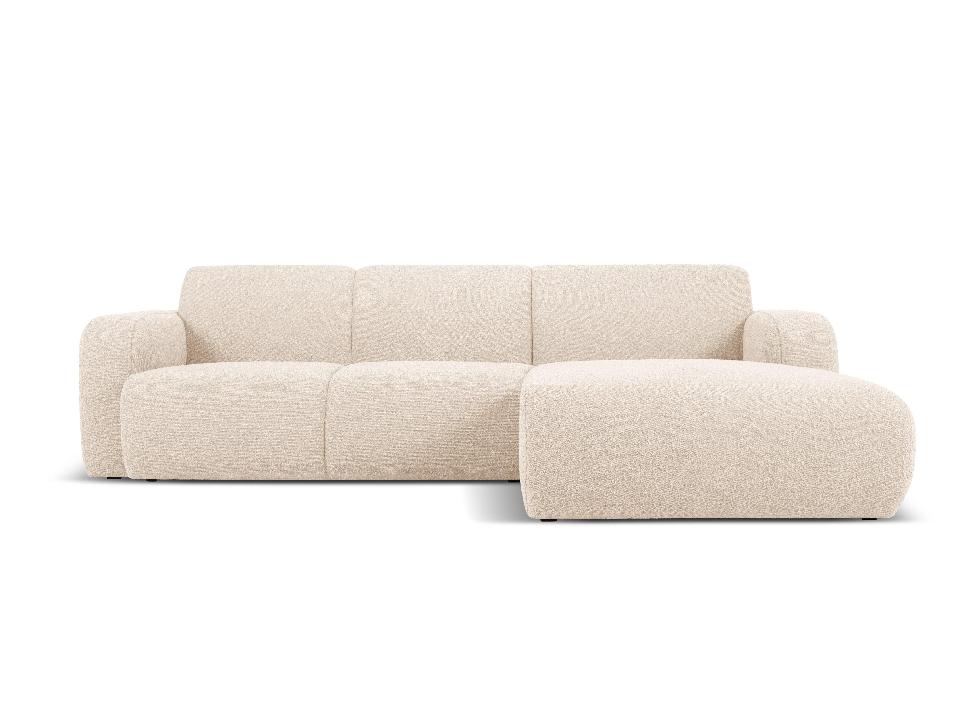 Narożnik prawostronny w tkaninie boucle 4-osobowy LOLA beżowy Windsor & Co    Eye on Design