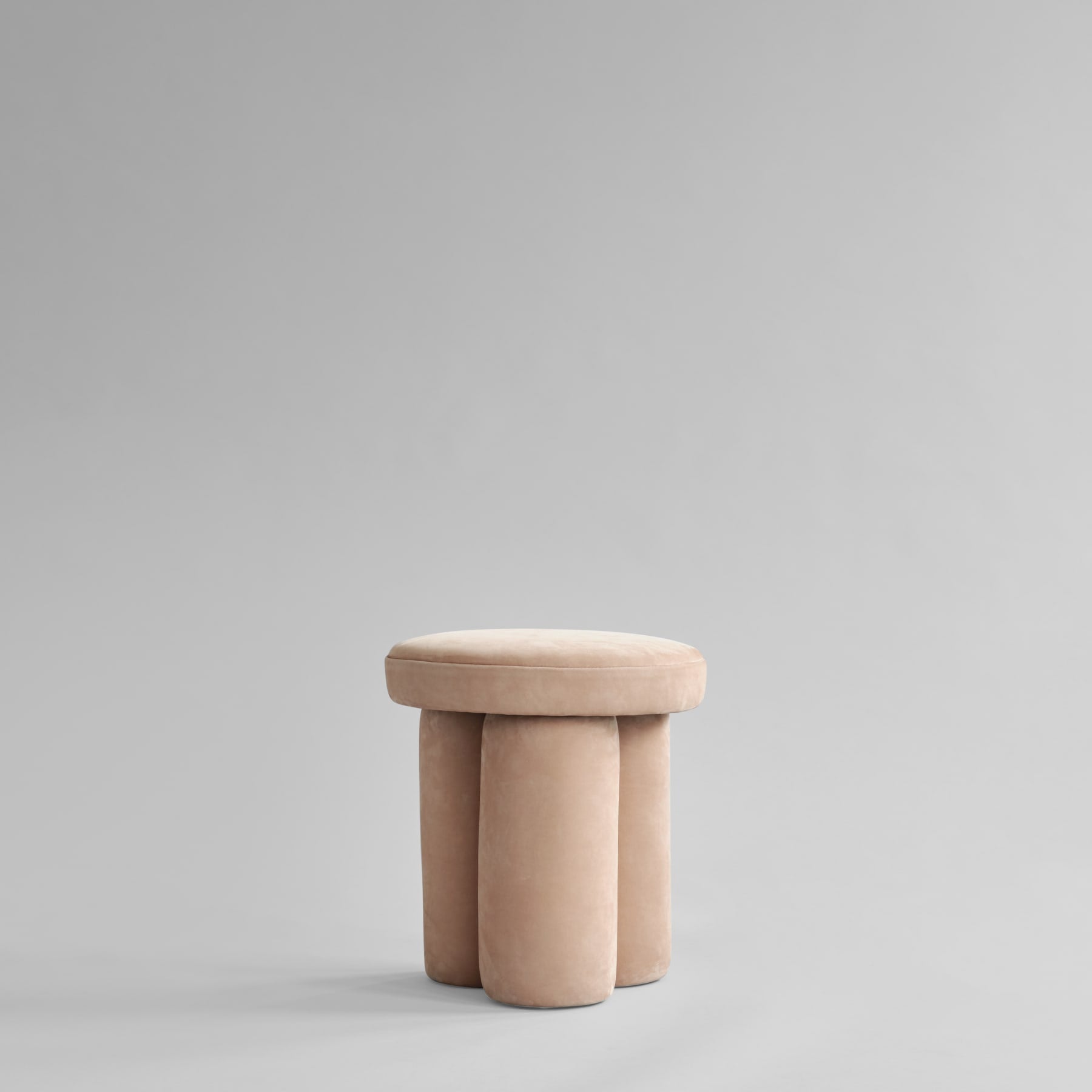 BIG FOOT Hocker beige Nubukleder 