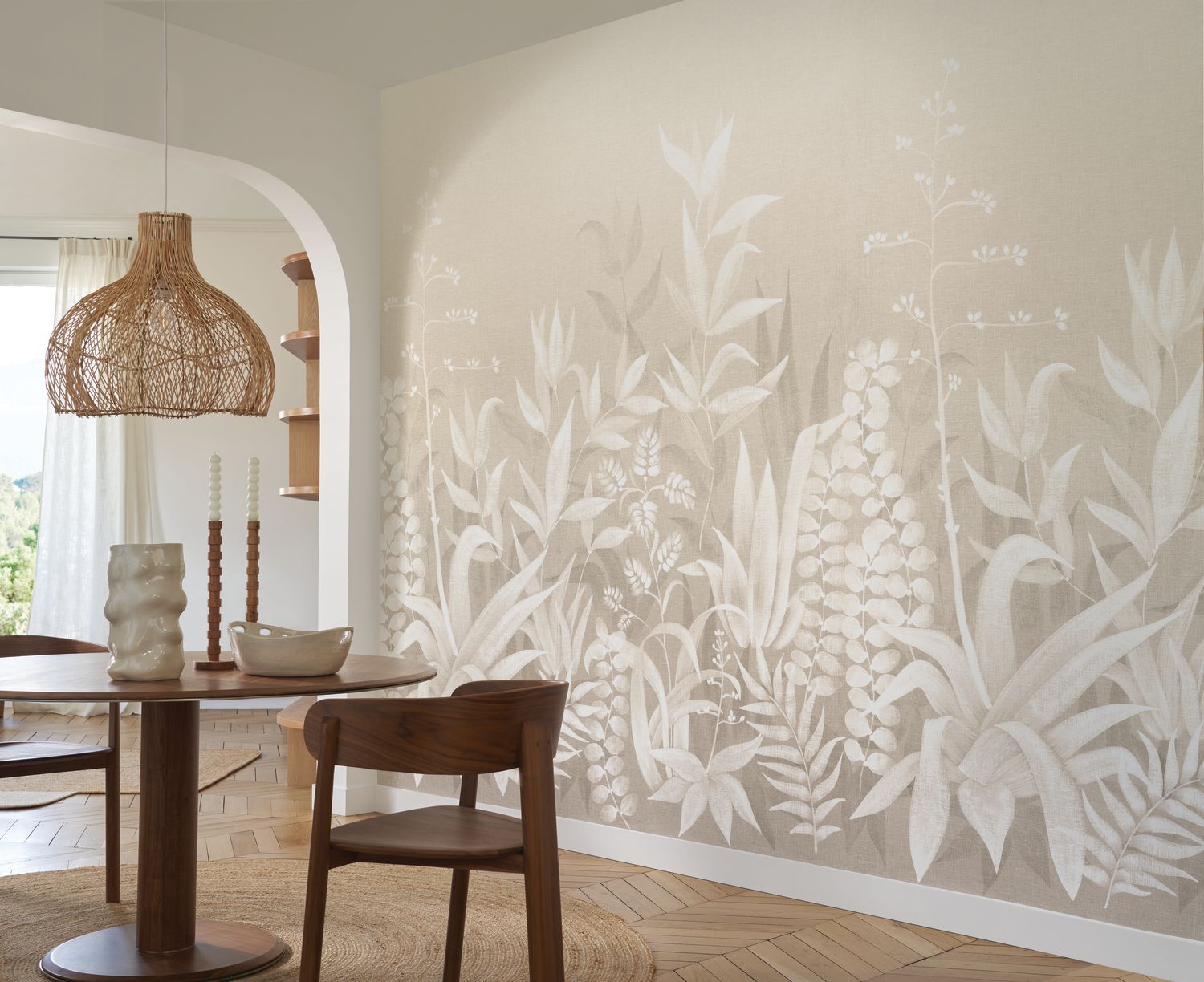 Wandbild SAONA beige mit Weiß