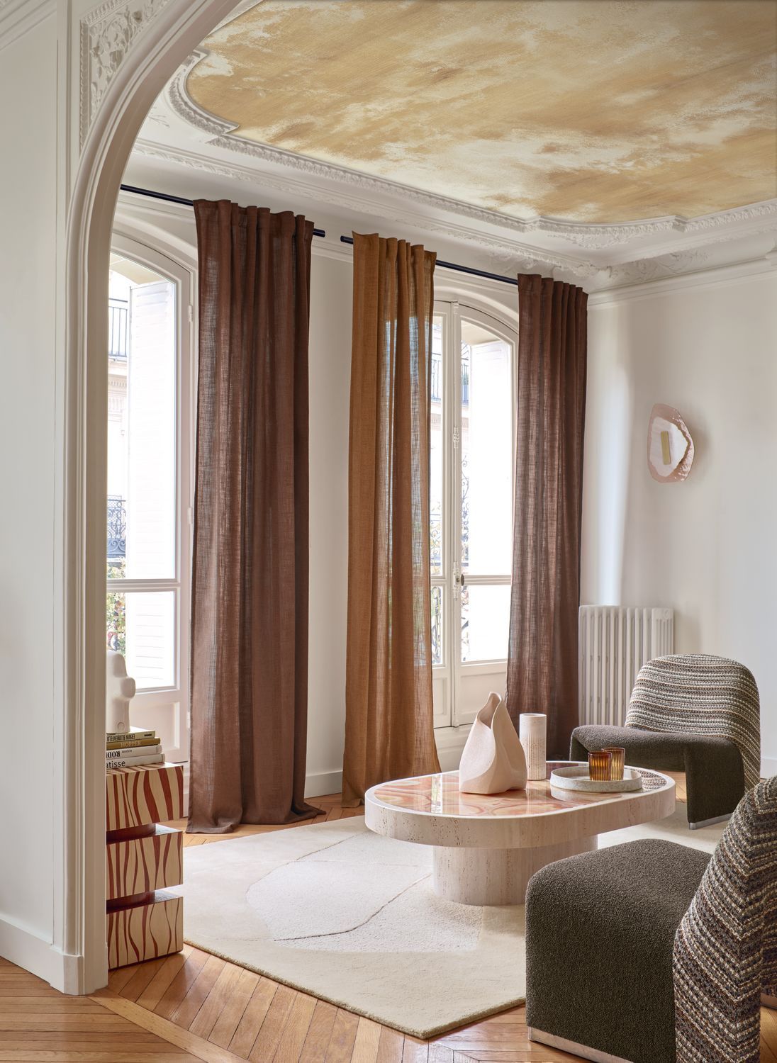 Wandbild HEURE DOREE beige