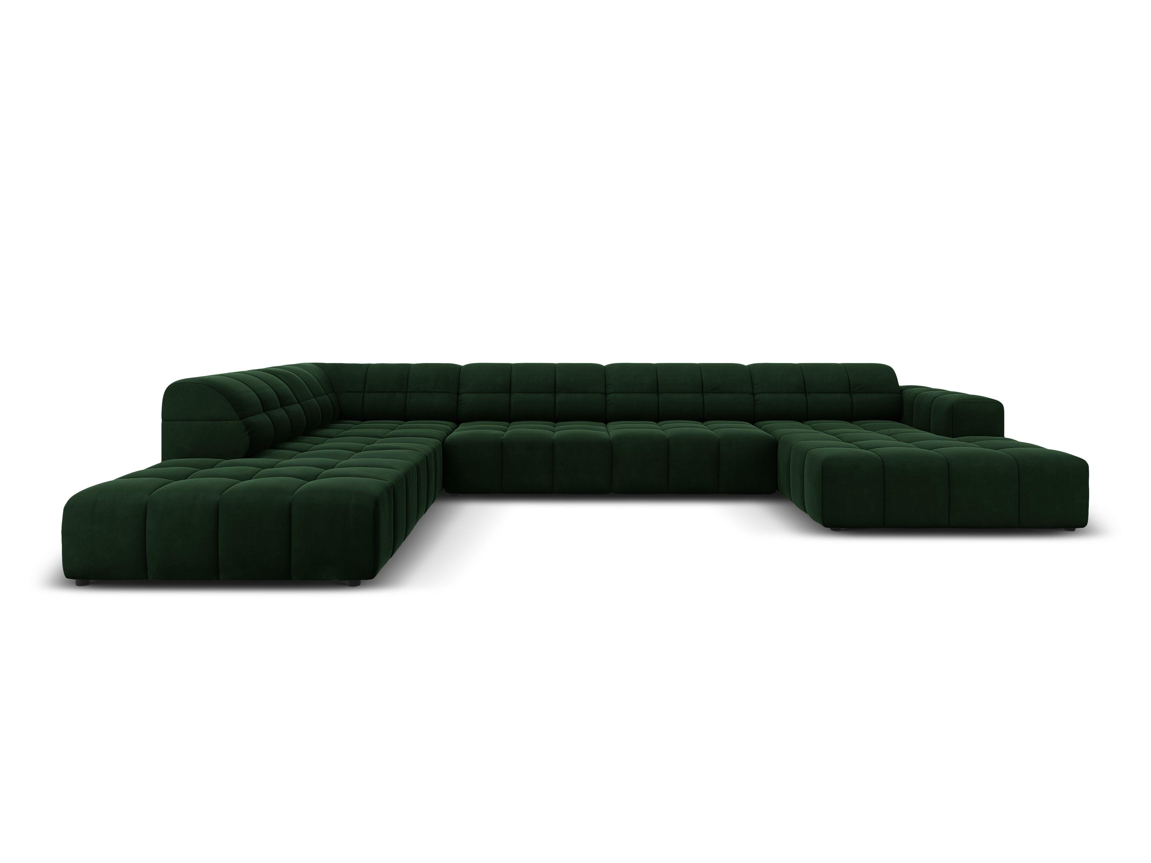 U-shaped corner velvet left CHICAGO bottle green Cosmopolitan Design Eye on Design