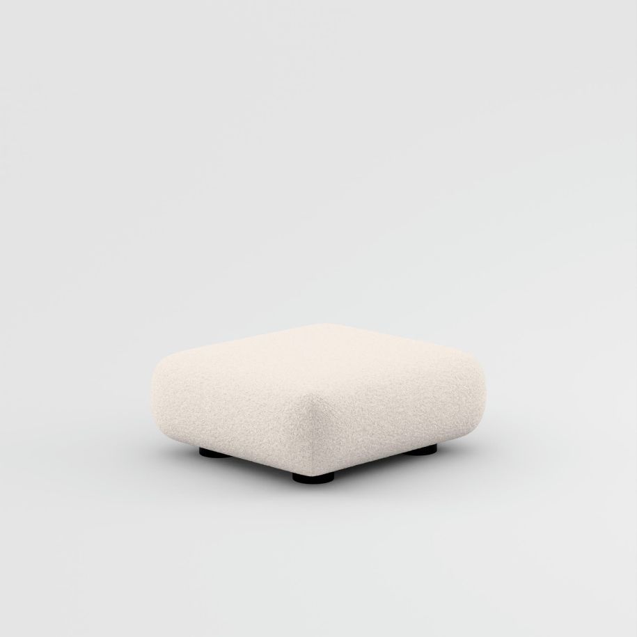 Upholstered plump ottoman