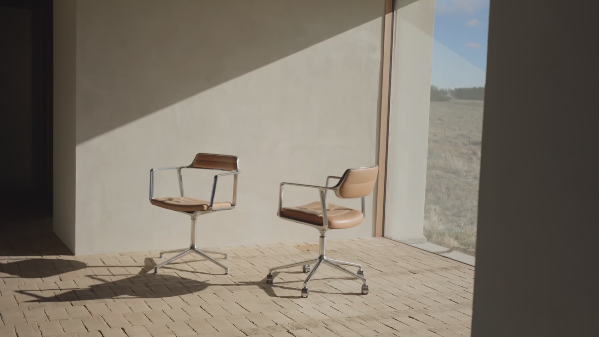 Office chair 453+ light gray with metal base