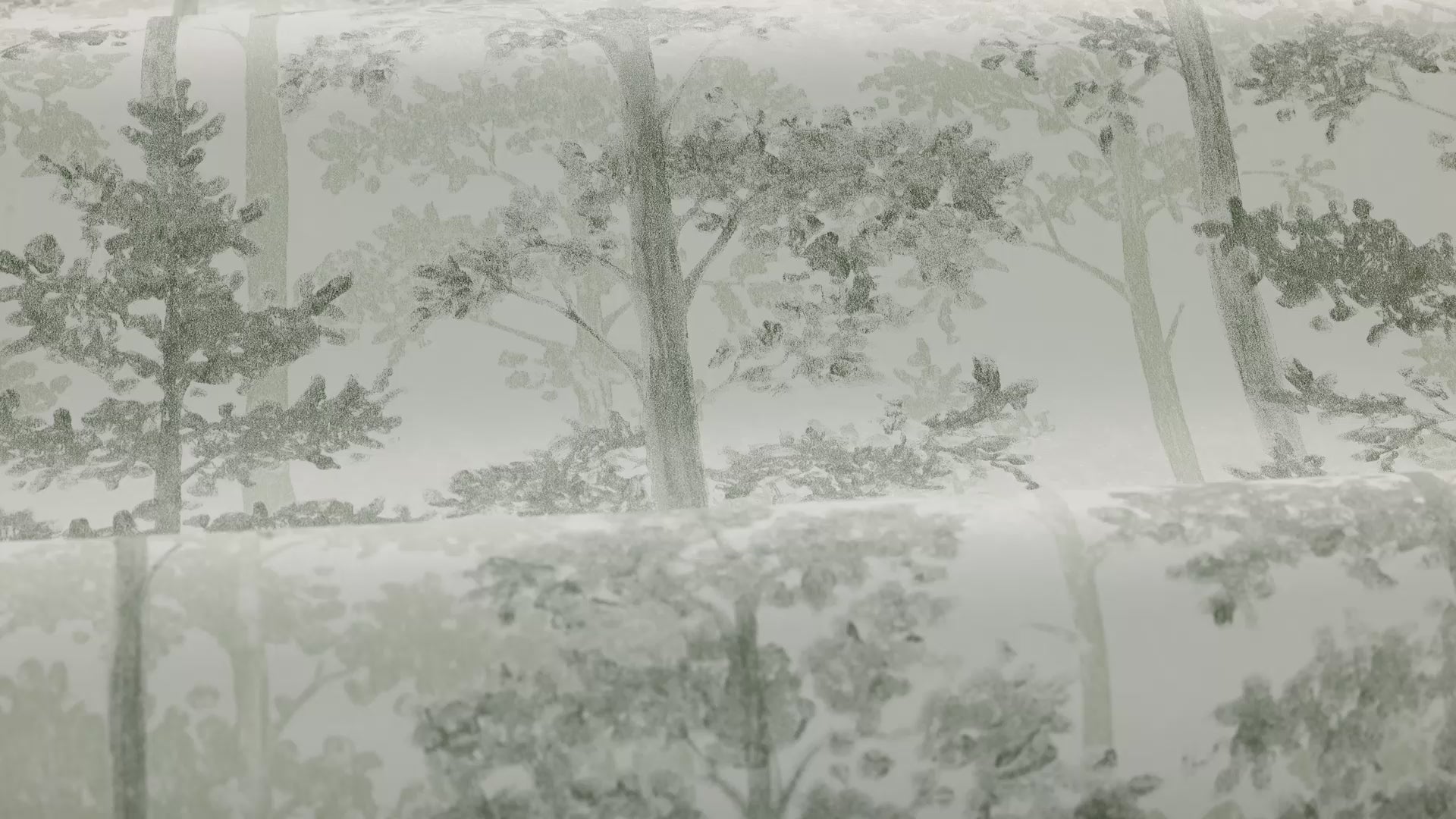 Non-woven paper wallpaper with a plant pattern RONJA light green