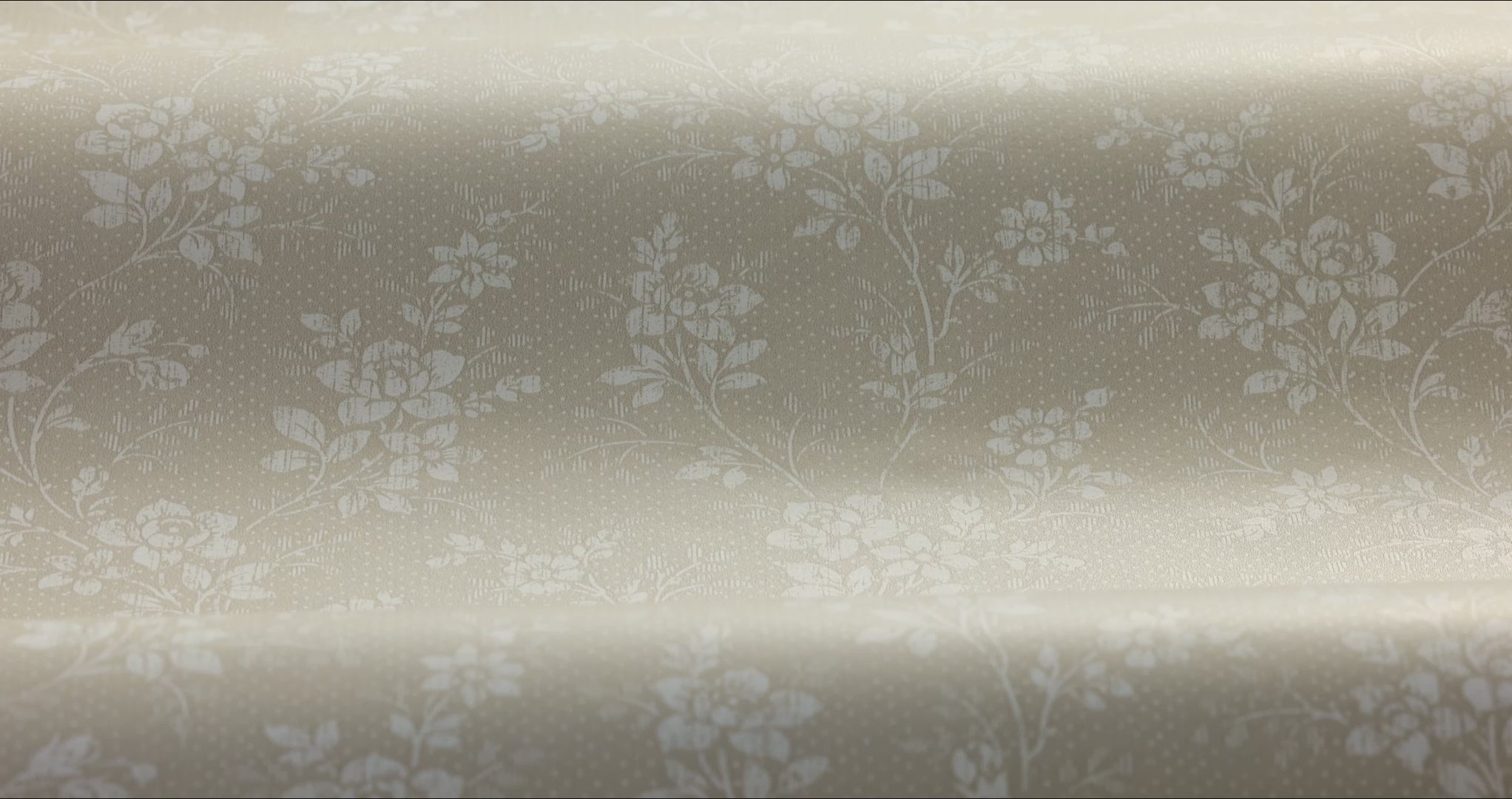 Beige HIP ROSE Floral Pattern Wallpaper with White