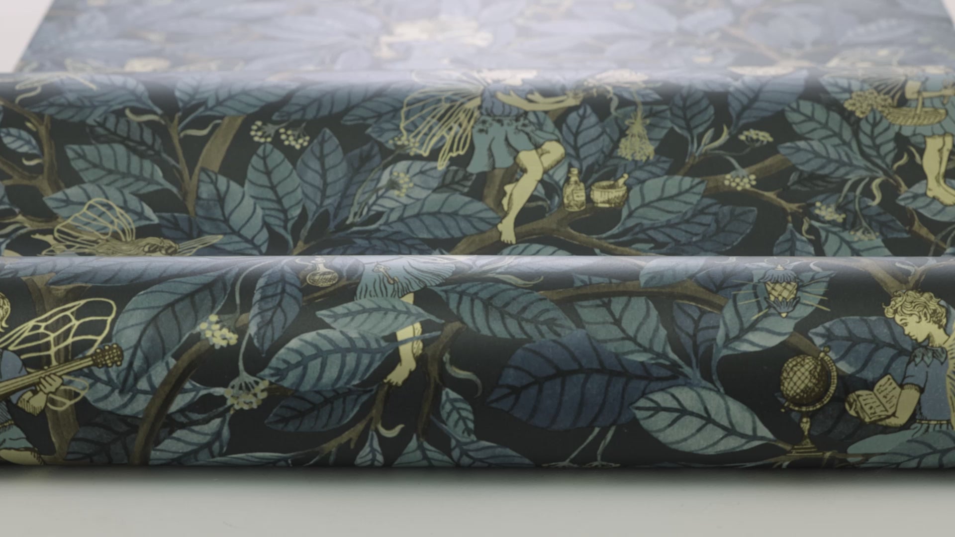 Children's wallpaper with a fairy tale fairy motif FAIRIES dark blue