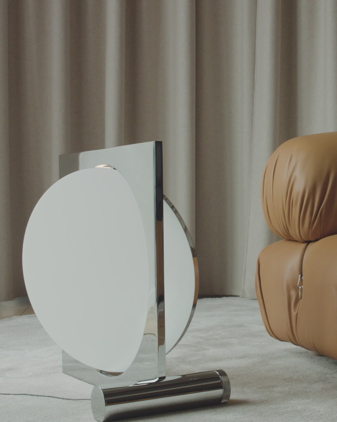 MOONSETTER chrome floor lamp