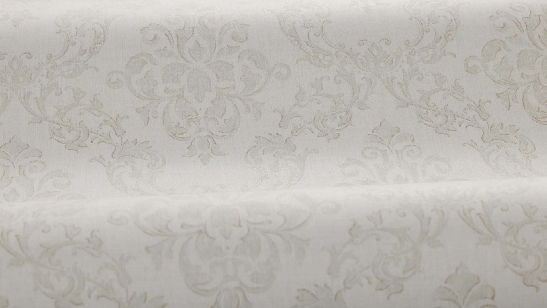 Non-woven paper wallpaper with medallions OTTILIA white with beige